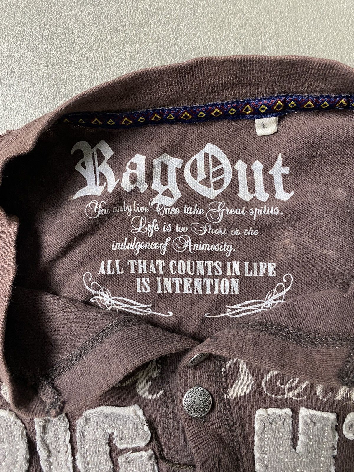 Beauty Beast × Hysteric Glamour × Japanese Brand Rag Out Poem Patch Lonsgleeve Size US L / EU 52-54 / 3 - 9 Thumbnail