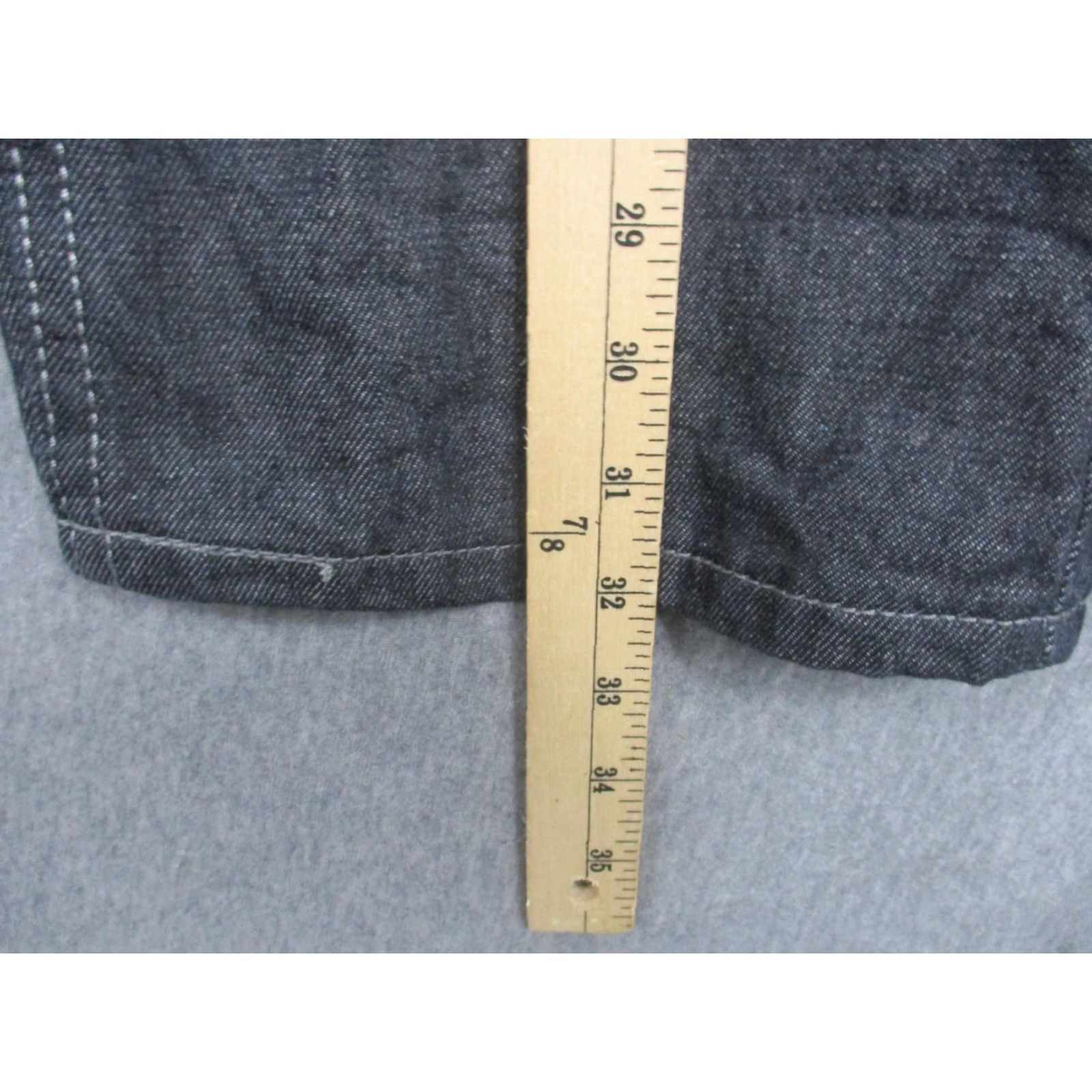 Vintage Mecca Jeans Mens 42x32 Dark Gray Denim Straight Leg Embroidered Back Pockets Pants Size US 42 / EU 58 - 6 Thumbnail