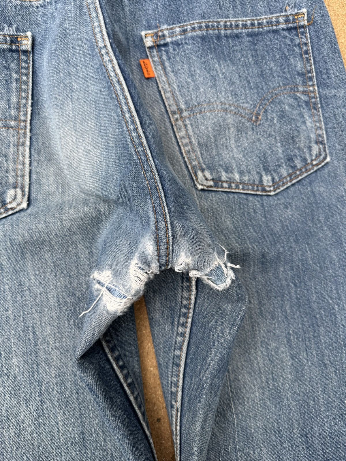 Levi's × Vintage Vtg 70’s Levi’s 646 Orange Tab Bellbottom Flare Jeans 35x32 Size US 35 - 8 Thumbnail
