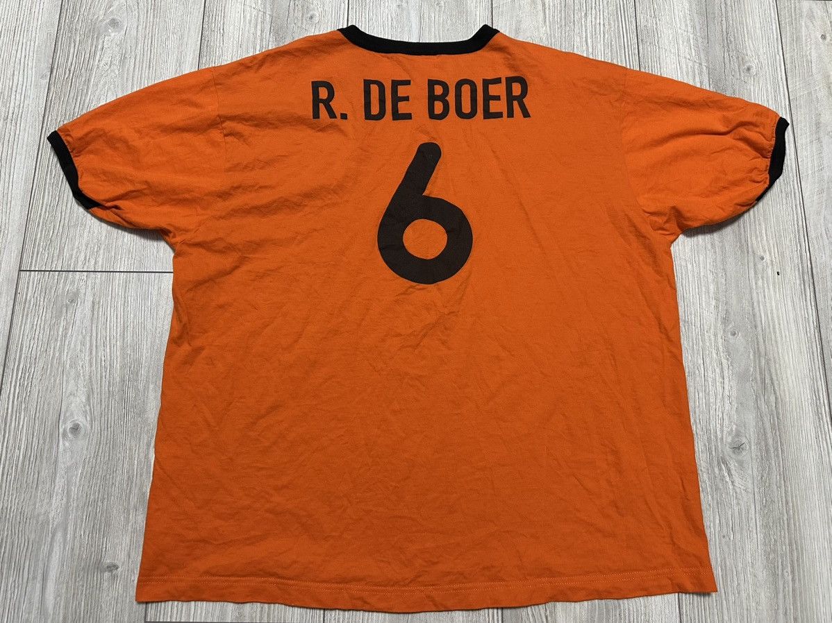 Nike 2000-01 Netherlands Nike Cotton Tee R. De Boer #6 Size XL Size US XL / EU 56 / 4 - 1 Thumbnail