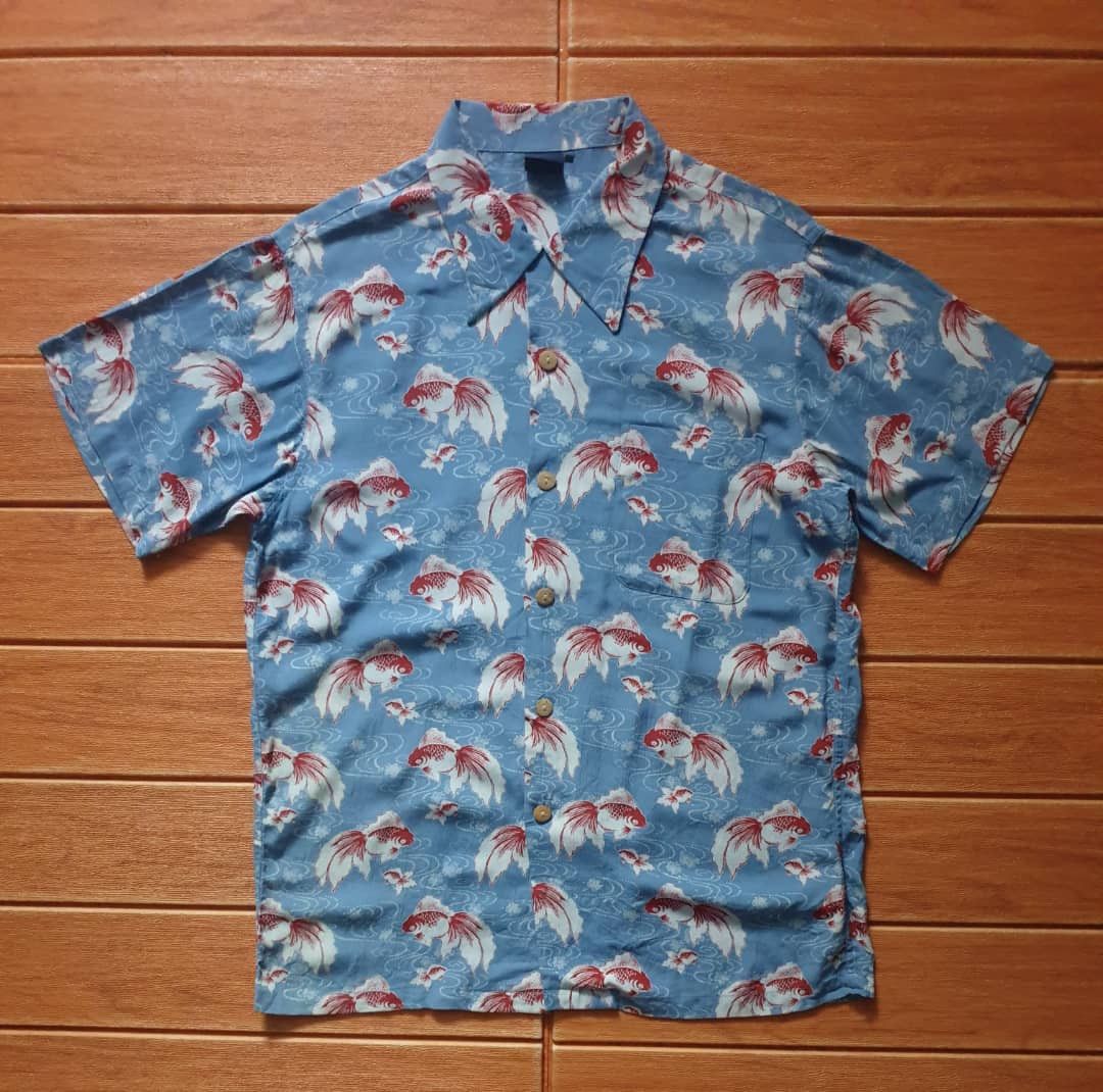 Japanese Brand 💥Gold fish red Japanese harajuku Hawaiian shirt Size US M / EU 48-50 / 2 - 1 Thumbnail
