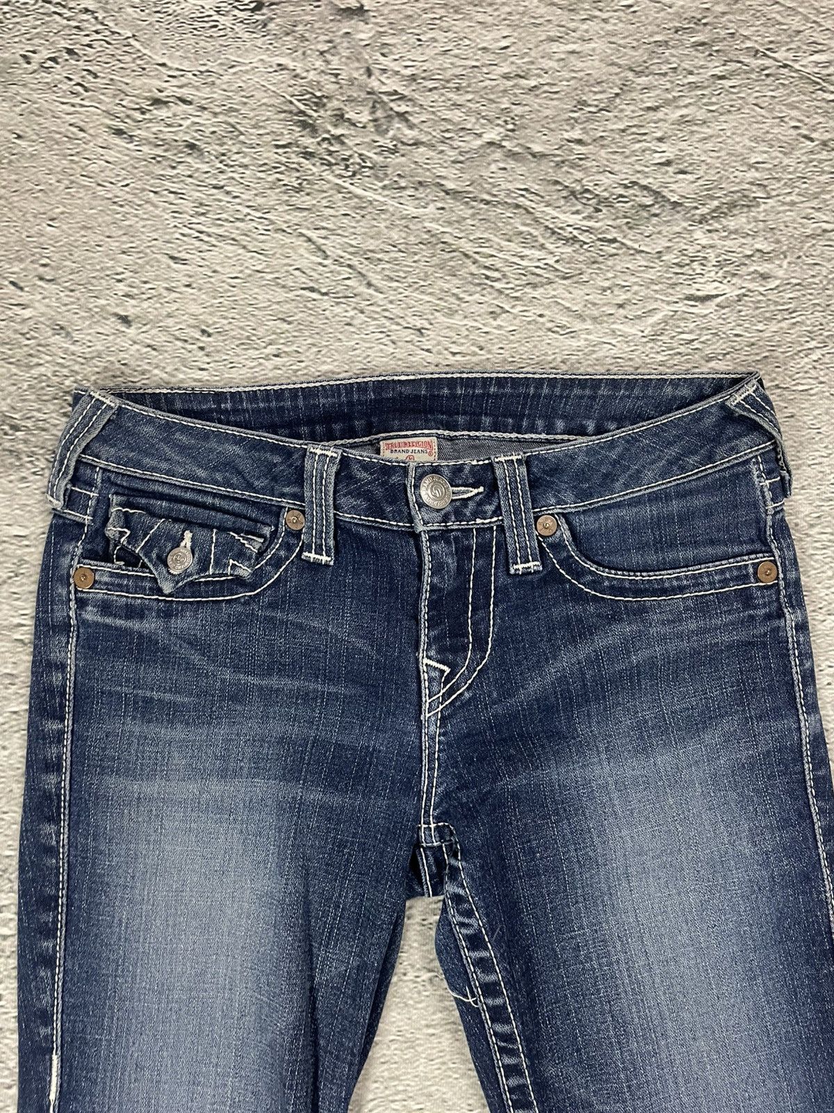 True Religion True Religion blue jeans flared bootcut stitching becky Size 28" / US 6 / IT 42 - 5 Thumbnail
