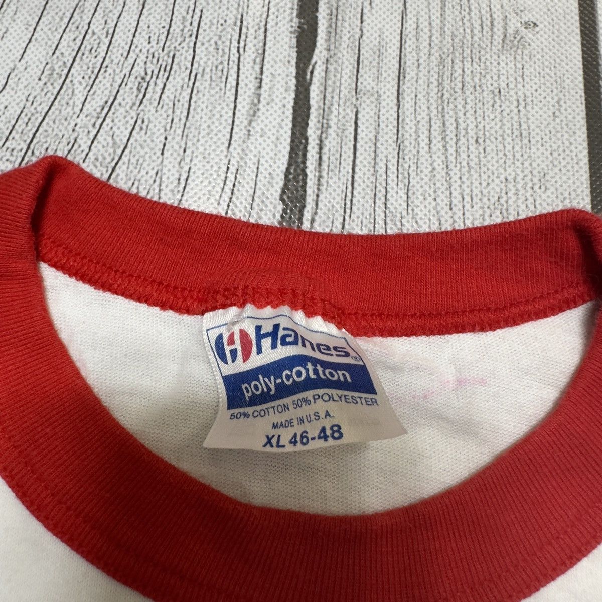 Hanes × Vintage Vintage Wang ringer tee Size US XL / EU 56 / 4 - 4 Thumbnail