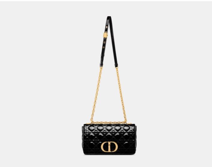 Dior o1w1db10425 M9242UV Size: OS / Medium Caro Bag in Black Size ONE SIZE - 4 Thumbnail