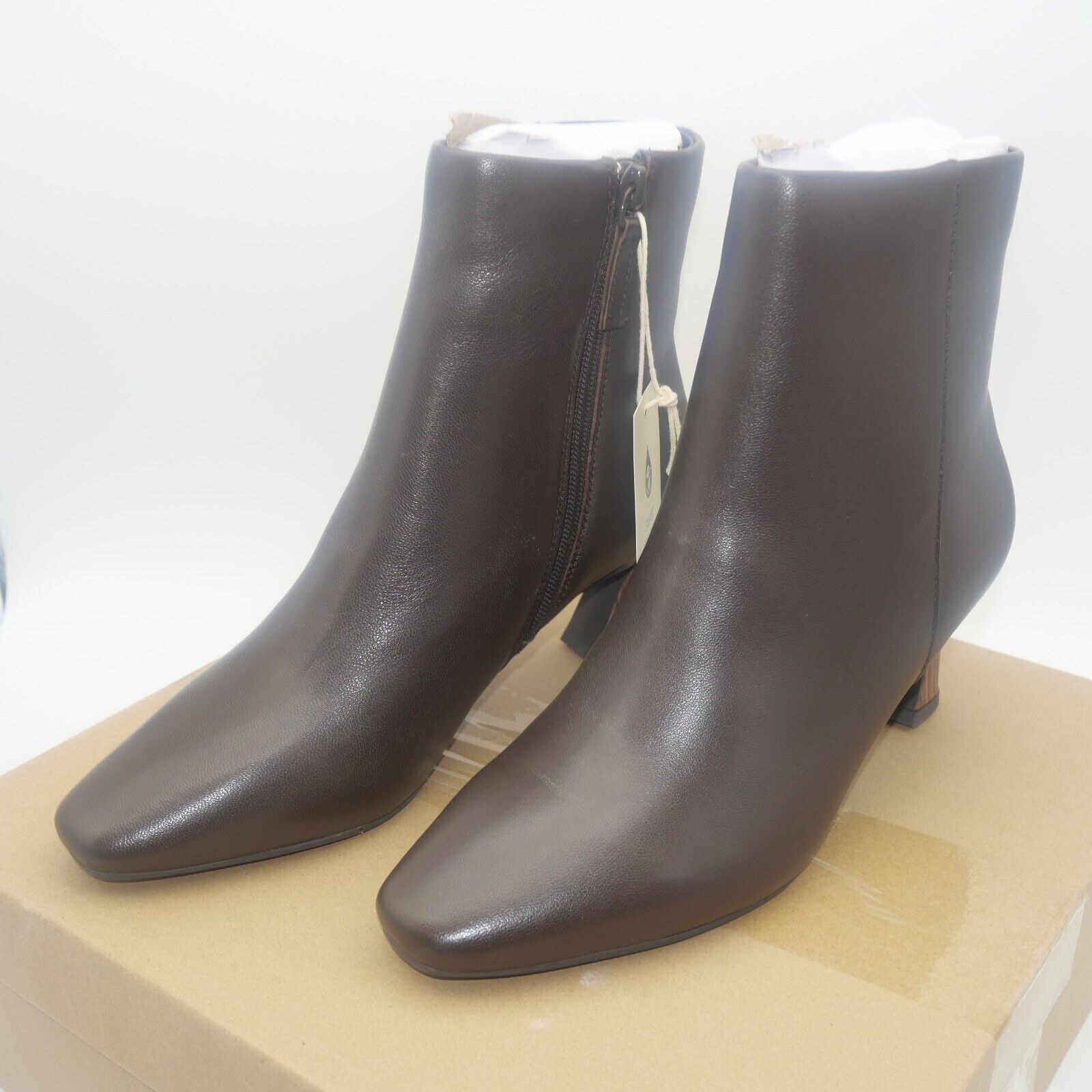 Sanctuary NEW Sanctuary SA Sleek Leather Ankle Boots Shoes Java Brown Size US 6 / IT 36 - 3 Thumbnail