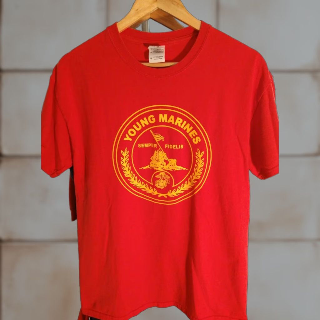 Gildan VINTAGE Young Marines Semper Fidelis T-shirt M Red Gildan Ultra Cotton Short Sleeve Mens Size US M / EU 48-50 / 2 - 1 Thumbnail