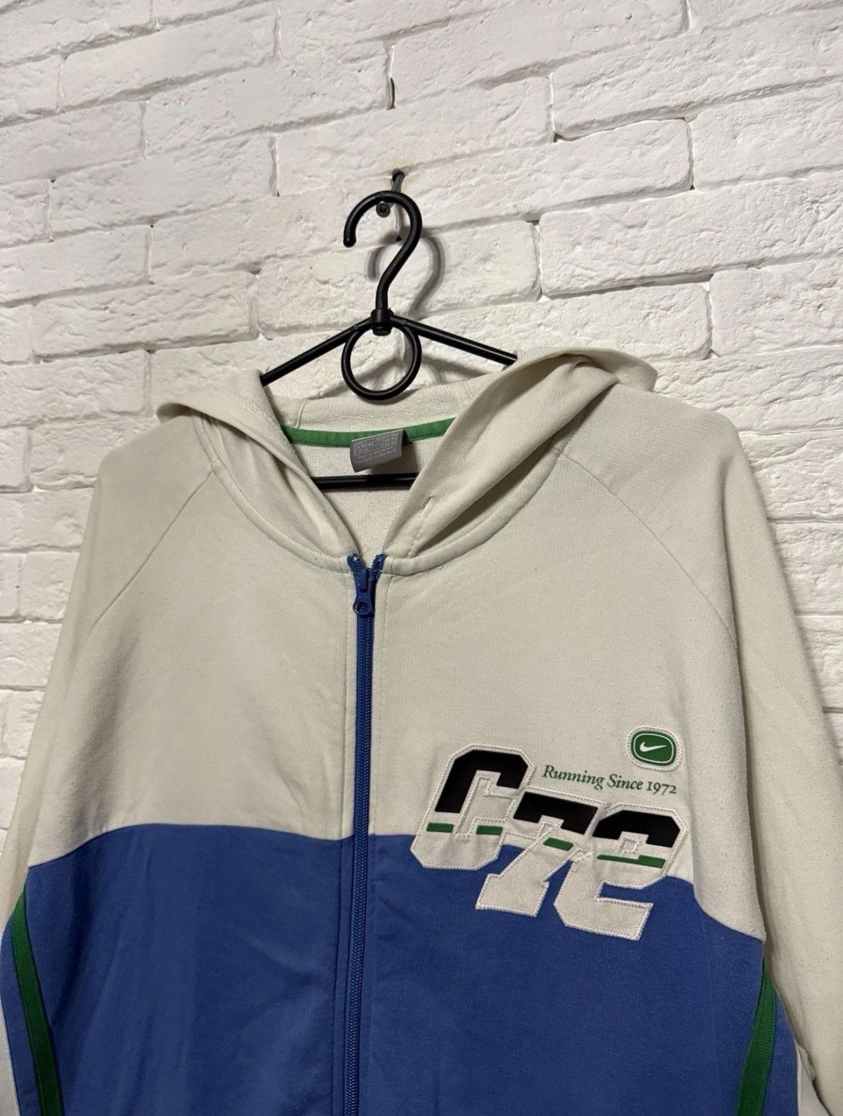 Nike Vintage Nike Cor72Z Full Zip Hoodie Cortez Huge Logo Sz L Size US L / EU 52-54 / 3 - 2 Thumbnail