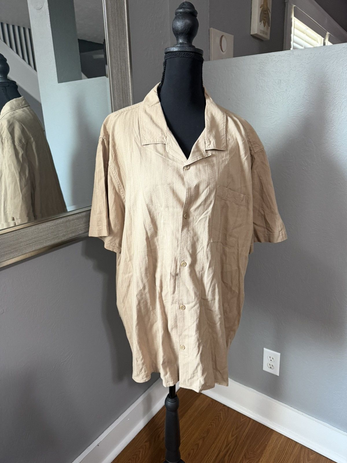 Other NWT Sun + Stone Woven Beige Button Up Shirt Size XXL. Size US XXL / EU 58 / 5 - 2 Thumbnail