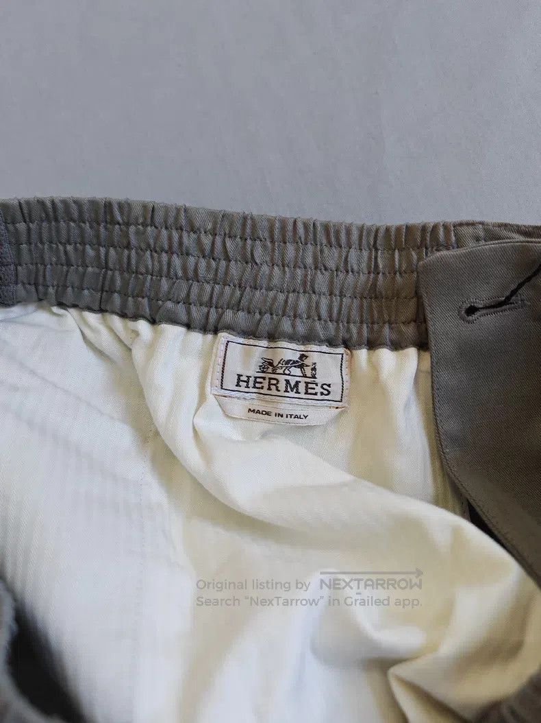 Hermes Hermes Men's Casual Work Linen Shorts, 66% Linen + 34% Cot Size US 42 / EU 58 - 3 Thumbnail