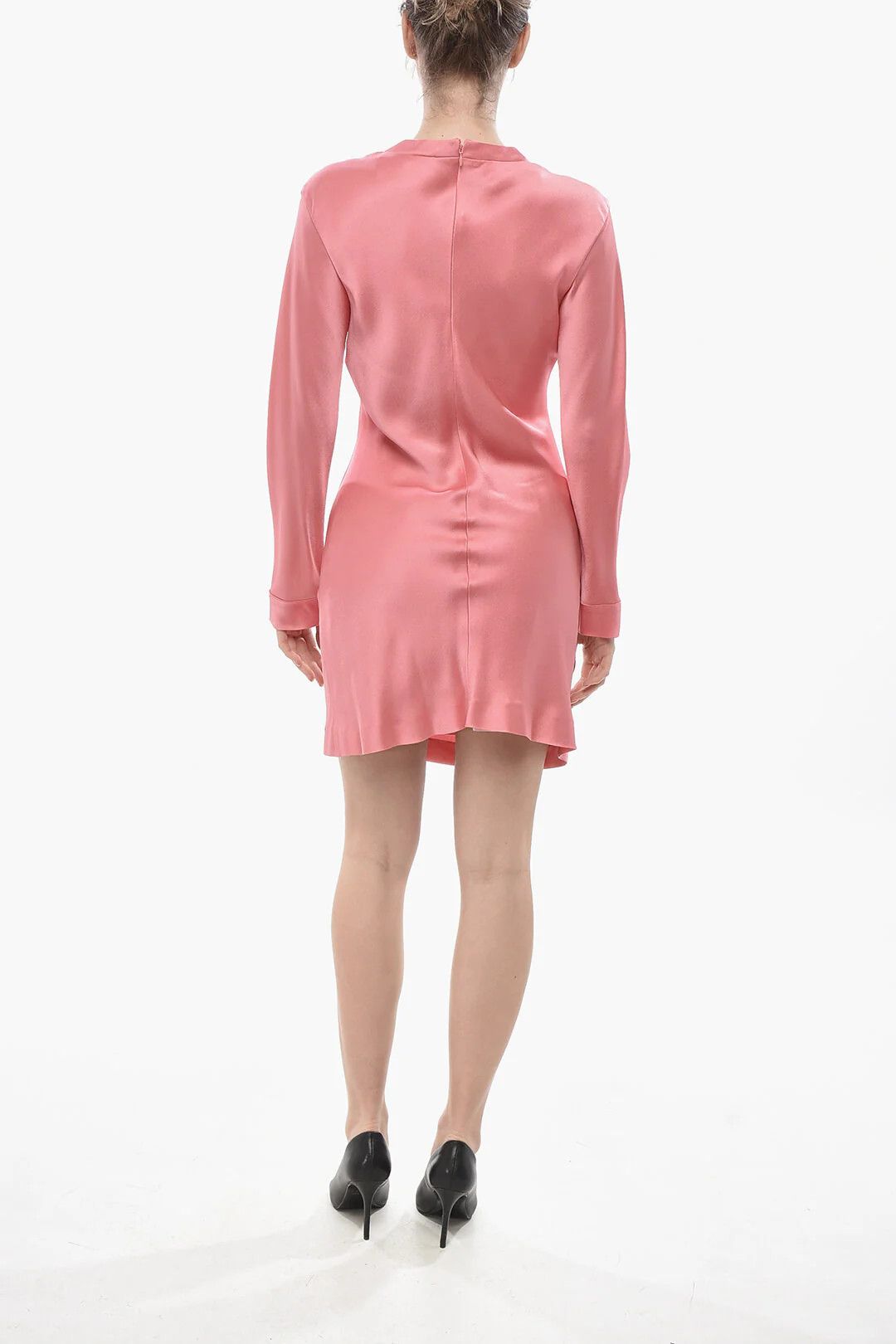 Marni og1mm0326 Satin Sheath Dress in Pink Size M / US 6-8 / IT 42-44 - 2 Thumbnail