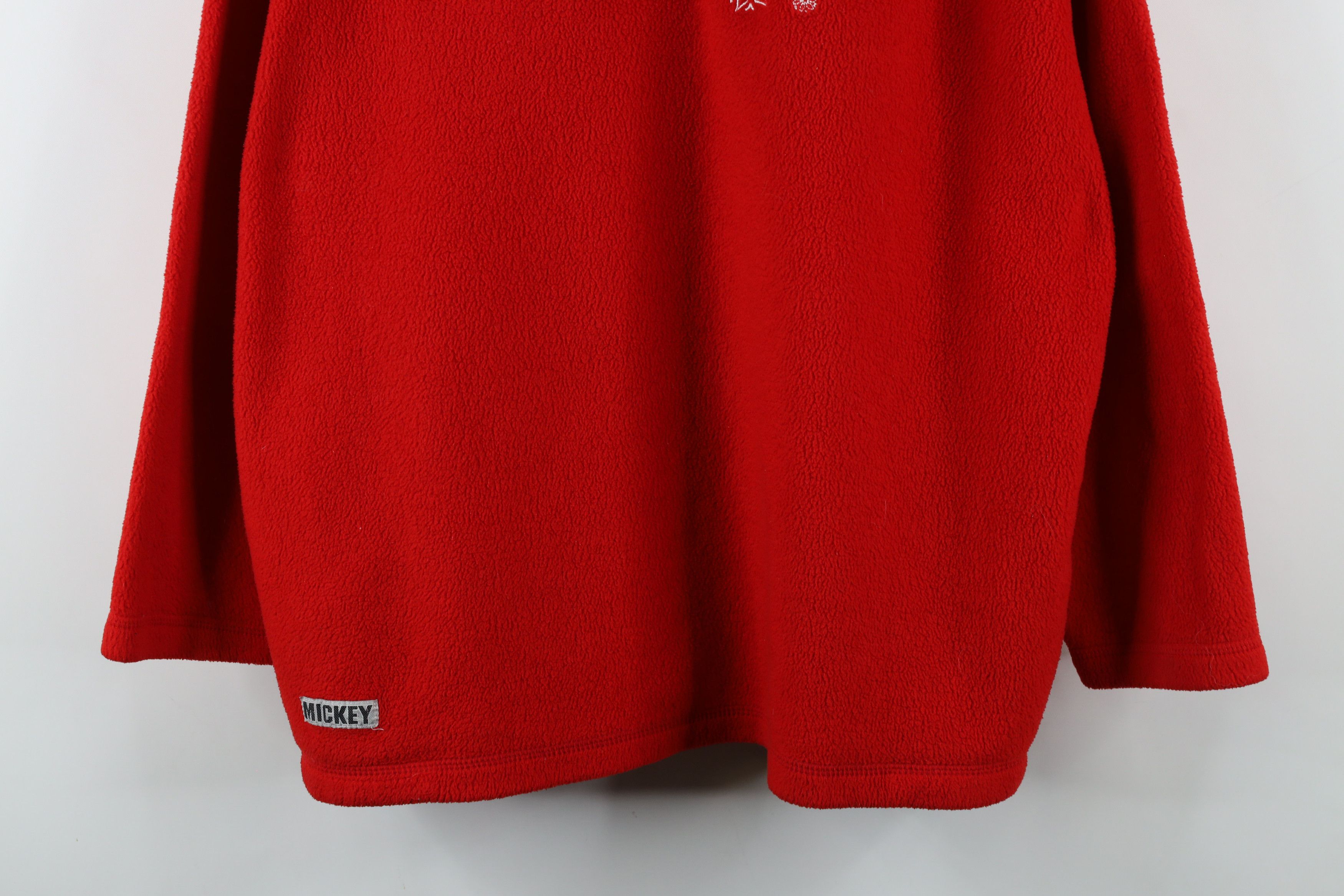 Disney × Vintage Vintage Disney Snowflake Mickey Mouse Fleece Sweater Size XL / US 12-14 / IT 48-50 - 3 Thumbnail