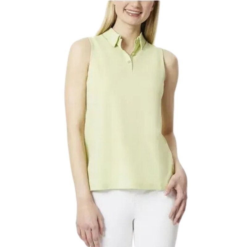 Jones New York Jones New York Sleeveless Tank Top Placket Yellow Green W M Size M / US 6-8 / IT 42-44 - 1 Thumbnail