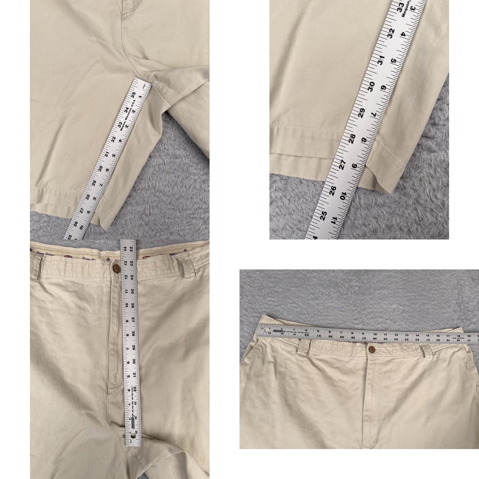 Tommy Bahama Tommy Bahama Shorts Mens 40 Chino Khaki Beige Relax Flat Front Zip Pocket Casual Beach Size US 40 / EU 56 - 8 Thumbnail