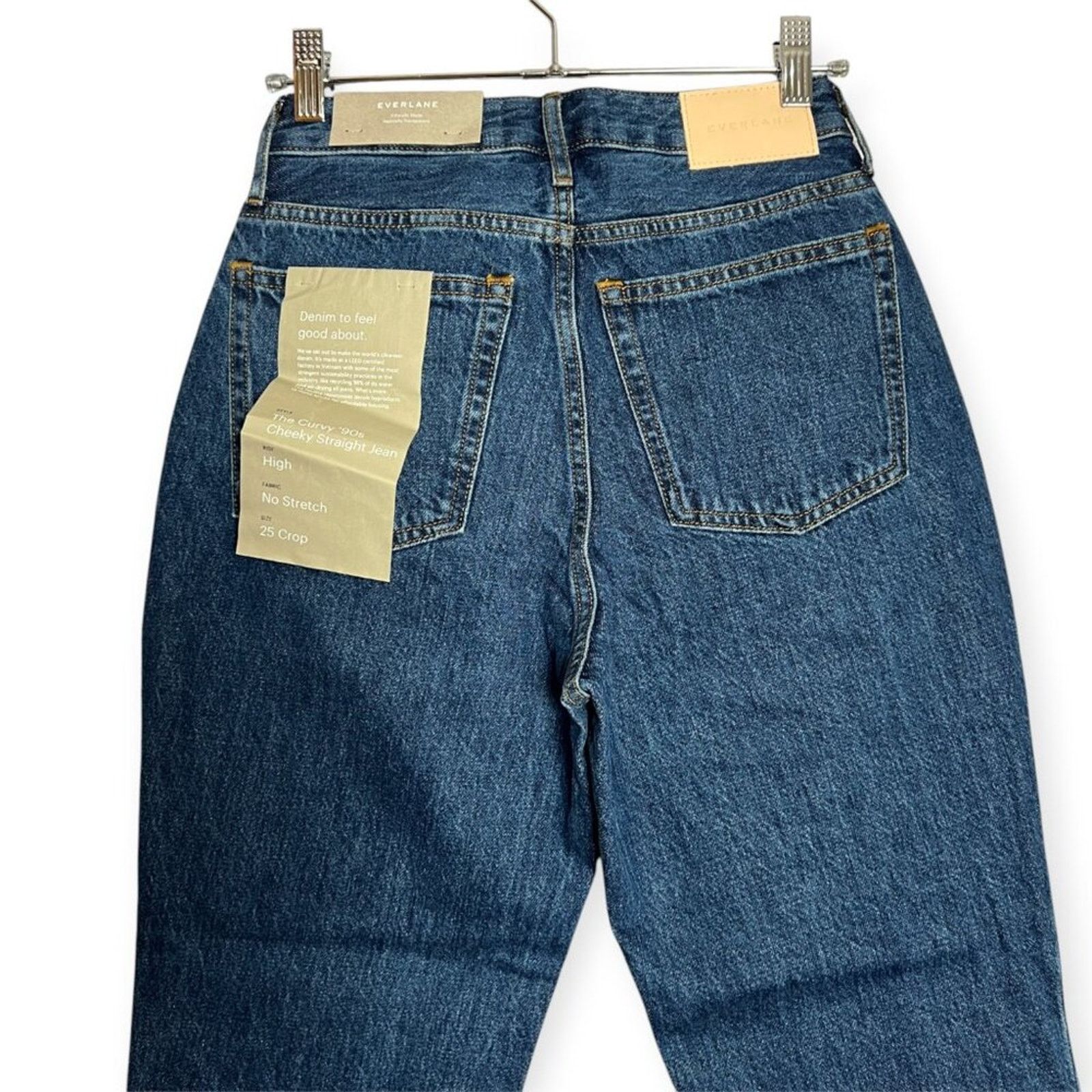 Everlane Everlane Curvy 90s Cheeky Straight Crop Jeans Womens 25 Orga Size 25" / US 0 / IT 36 - 7 Thumbnail