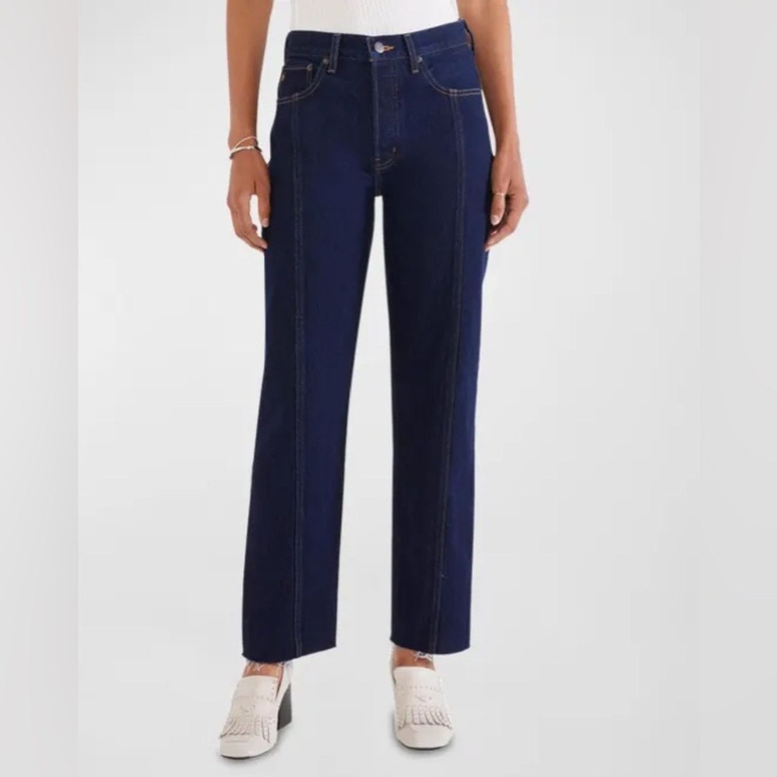 New etica Tyler Seamed Crop Denim - 26 - $178