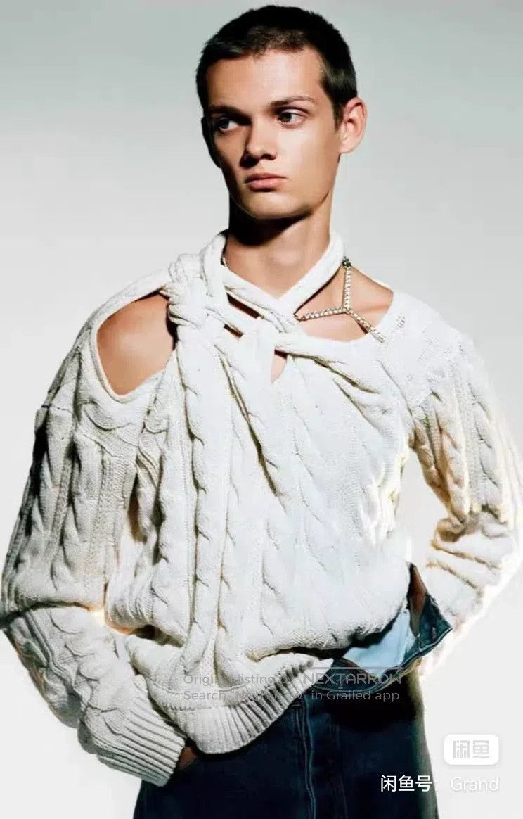 Y/Project Y/Project Size M Milky white twist knitted sweater Size US M / EU 48-50 / 2 - 5 Thumbnail