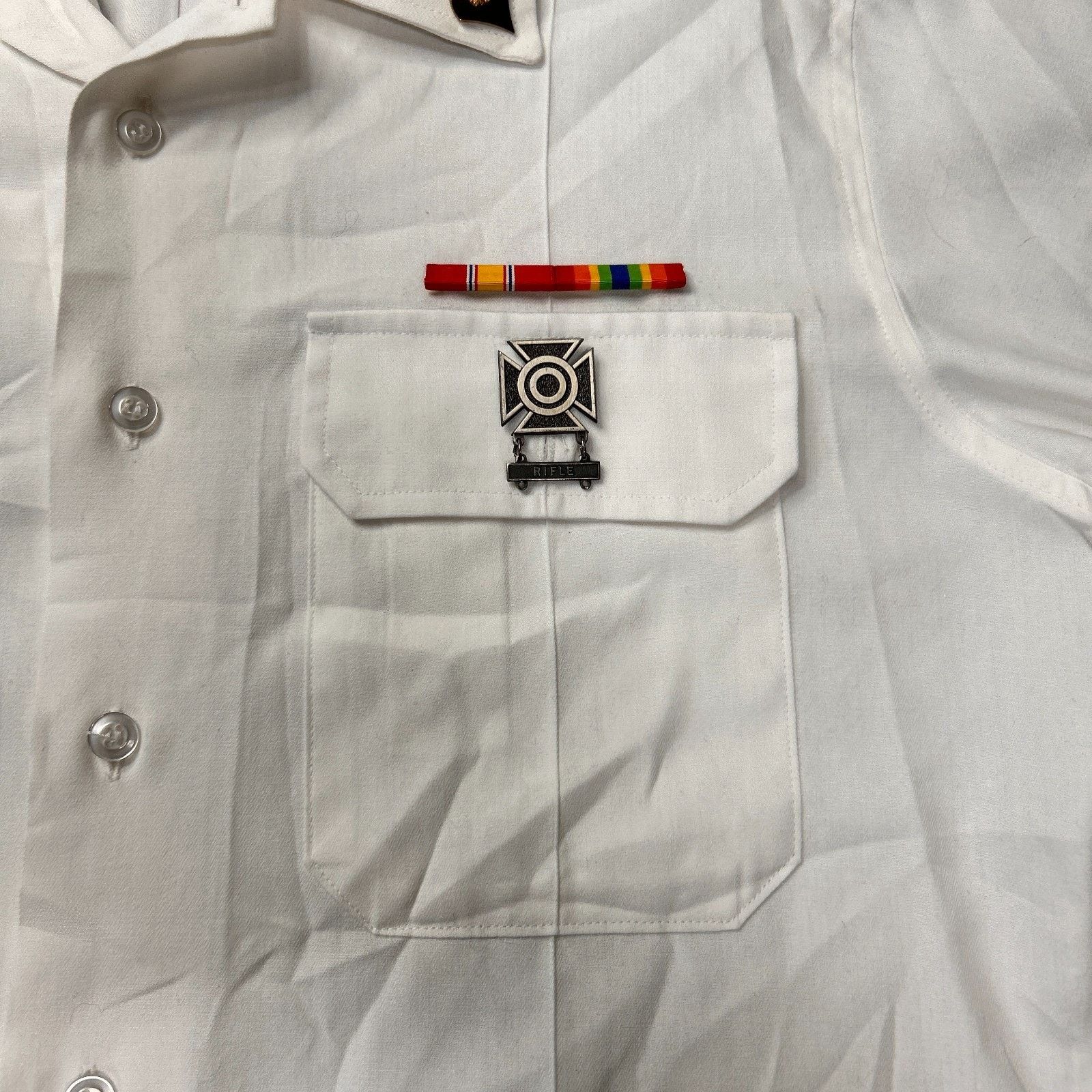& Other Stories Defense Logistics Agency Military Shirt Men's 15 White Cotto Size US M / EU 48-50 / 2 - 6 Thumbnail