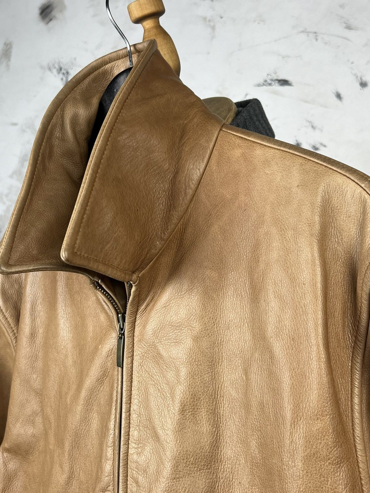 Vintage Vintage Leather Zip Jacket Size 50 M - L Size US L / EU 52-54 / 3 - 6 Thumbnail