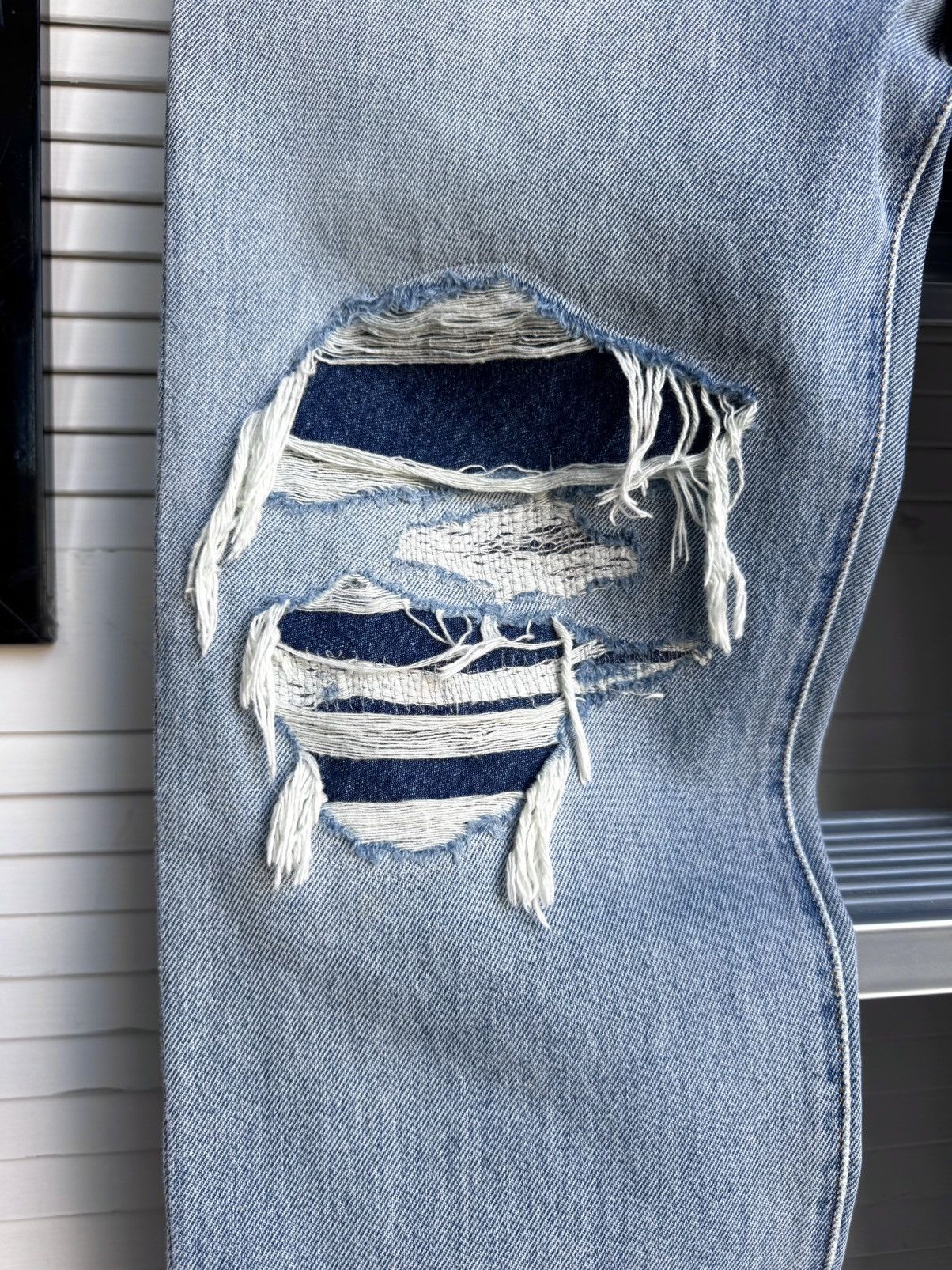 Diesel DIESEL D-Rekiv-Z Washed Distressed Jeans Ripped Denim 09C90 Size US 30 / EU 46 - 10 Thumbnail