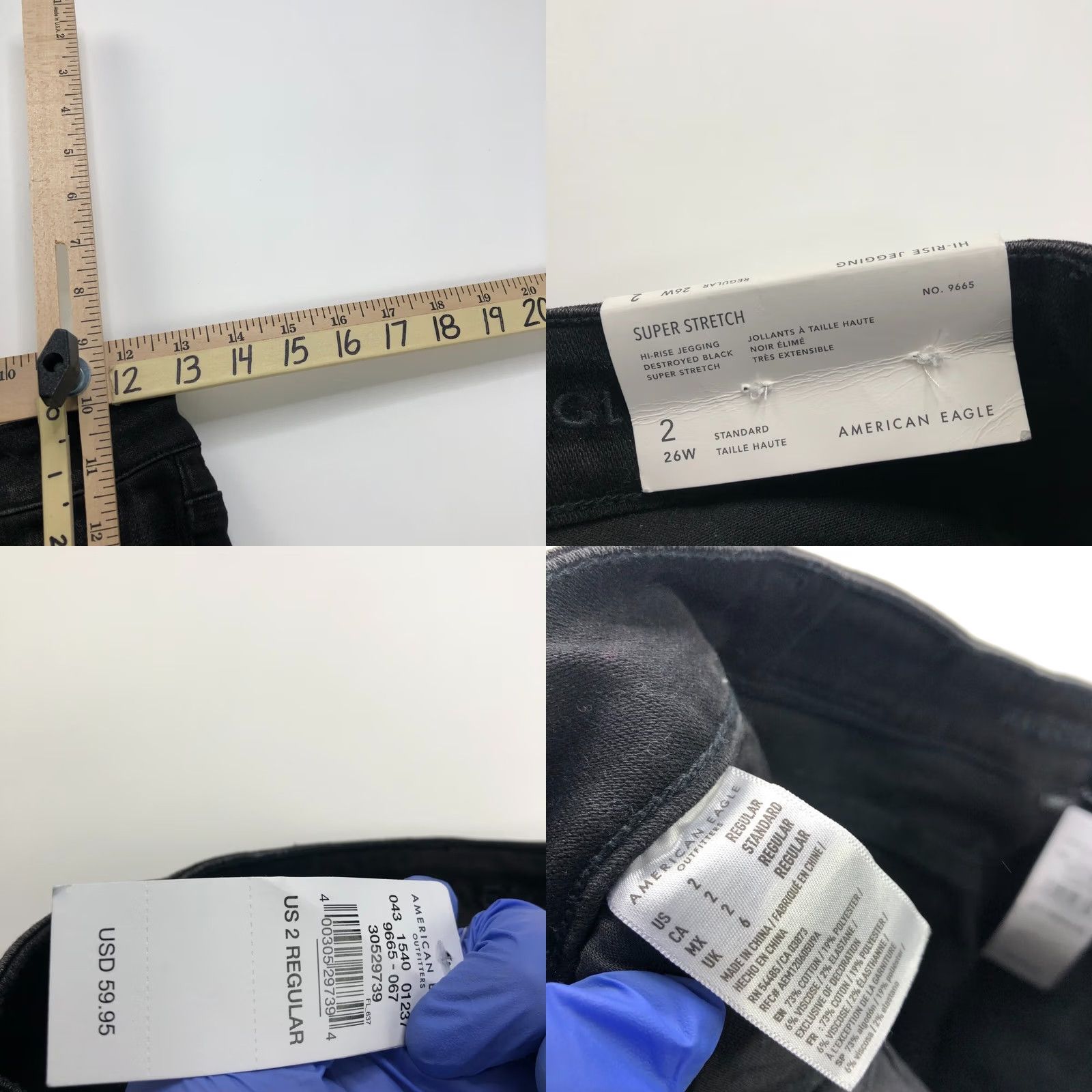 American Eagle Outfitters American Eagle Outfitters Jeans Hi Rise Jegging Black 2 25W 29L Denim Tapered 5-Pocket Womens Small Bootcut (if applicable) Size 26" / US 2 / IT 38 - 8 Thumbnail