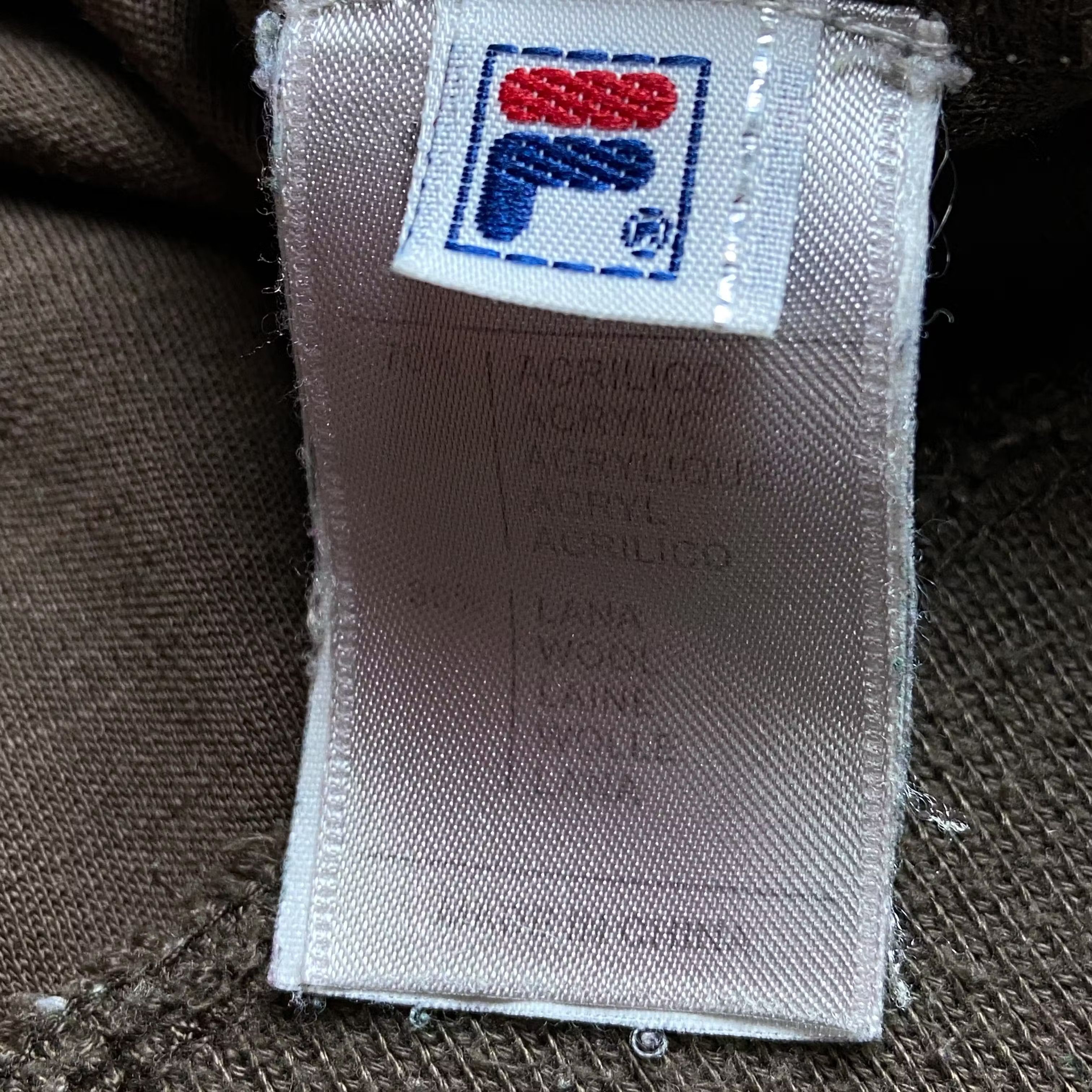 Fila × Vintage Mens Sweater Fila Bomber Vintage Size XL Full Zip Brown Size US XL / EU 56 / 4 - 8 Thumbnail