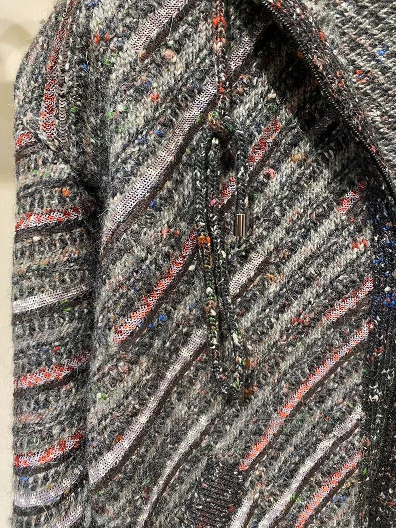Chanel Full sequin braided hooded sweatshirt jacket