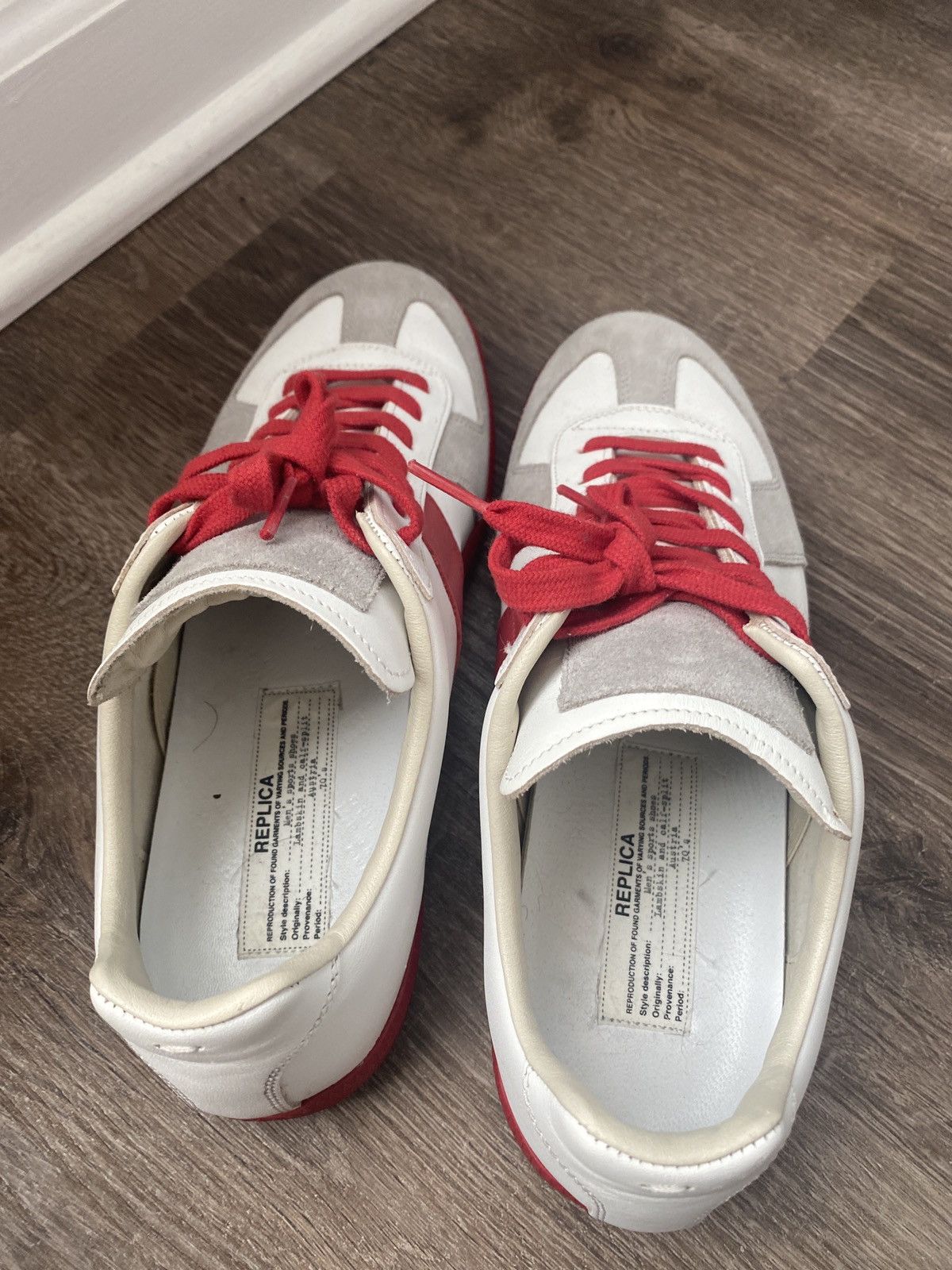 Maison Margiela White and red masion margiela Size US 8 / EU 41 - 1 Thumbnail