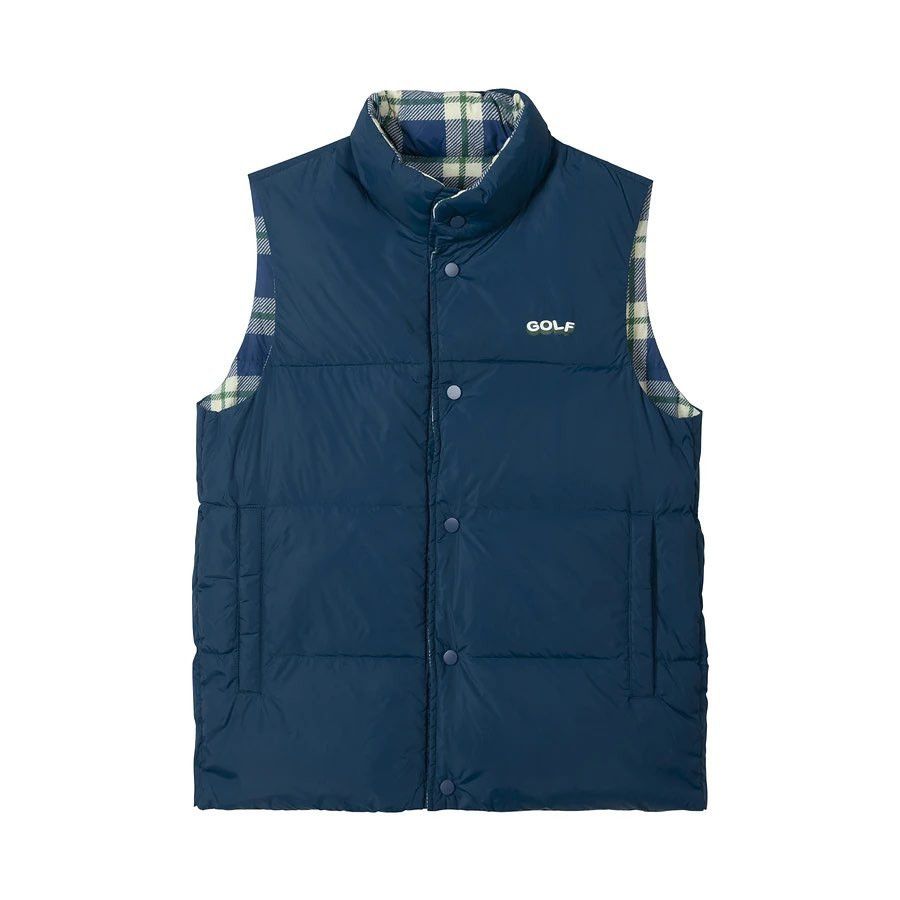 Golf Wang GOLF WANG REVERSIBLE NAVY PUFFER VEST | Grailed