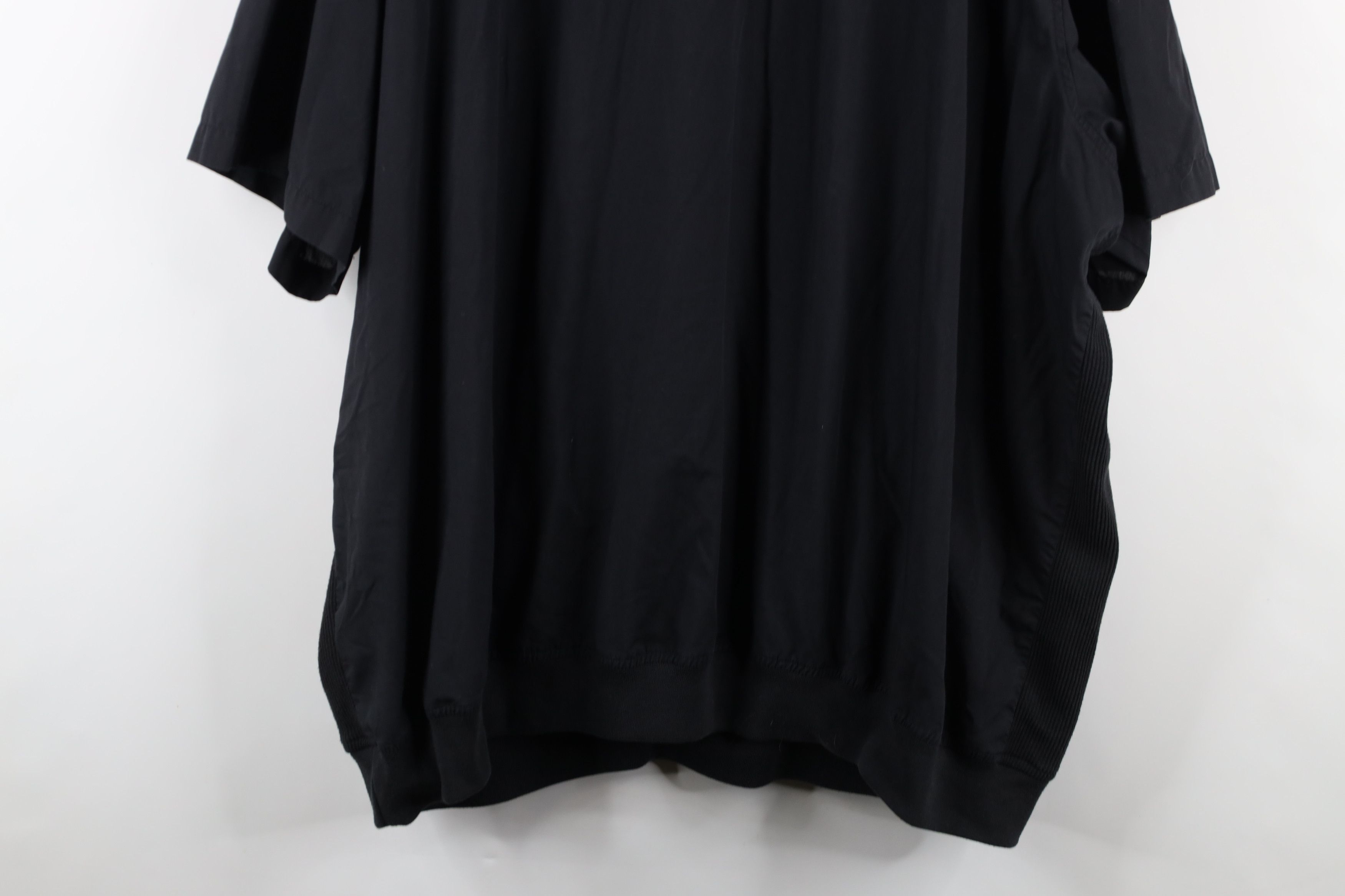 Vintage Vintage 90s Streetwear Ribbed Knit Pullover Polo Shirt Black Size US XXL / EU 58 / 5 - 12 Thumbnail