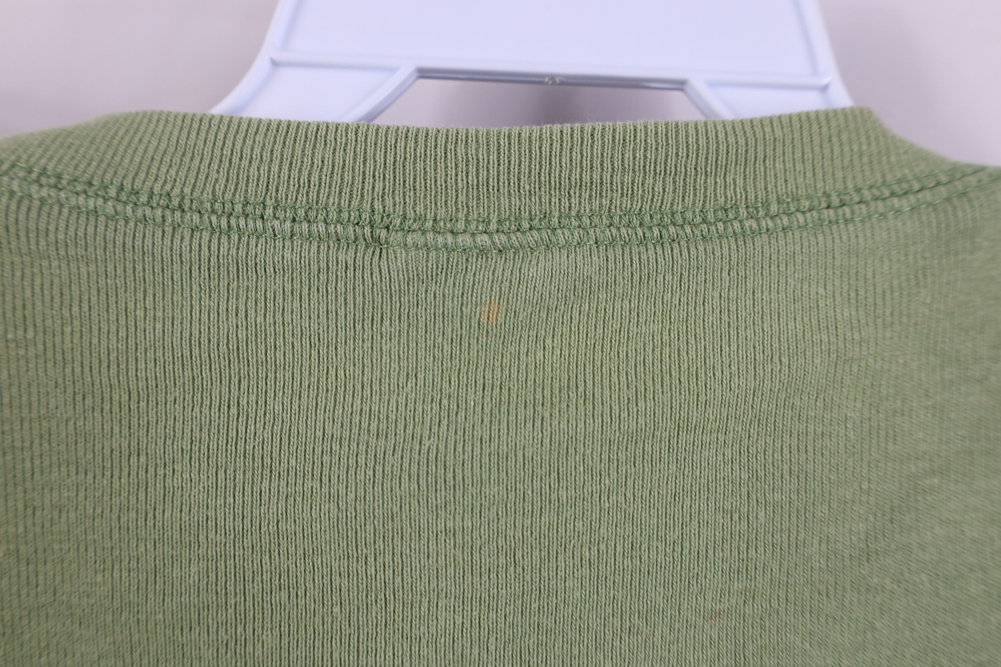 Gap Vintage 90s Gap Blank Babydoll Ribbed Knit T-Shirt Green Size S / US 4 / IT 40 - 8 Thumbnail