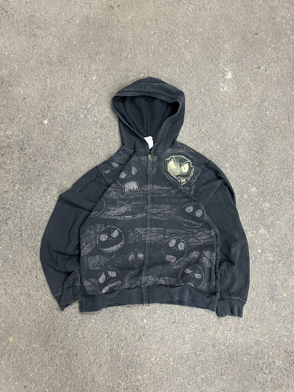 Vintage Y2K nightmare before Christmas grunge zip up hoodie Size US M / EU 48-50 / 2 - 1 Thumbnail