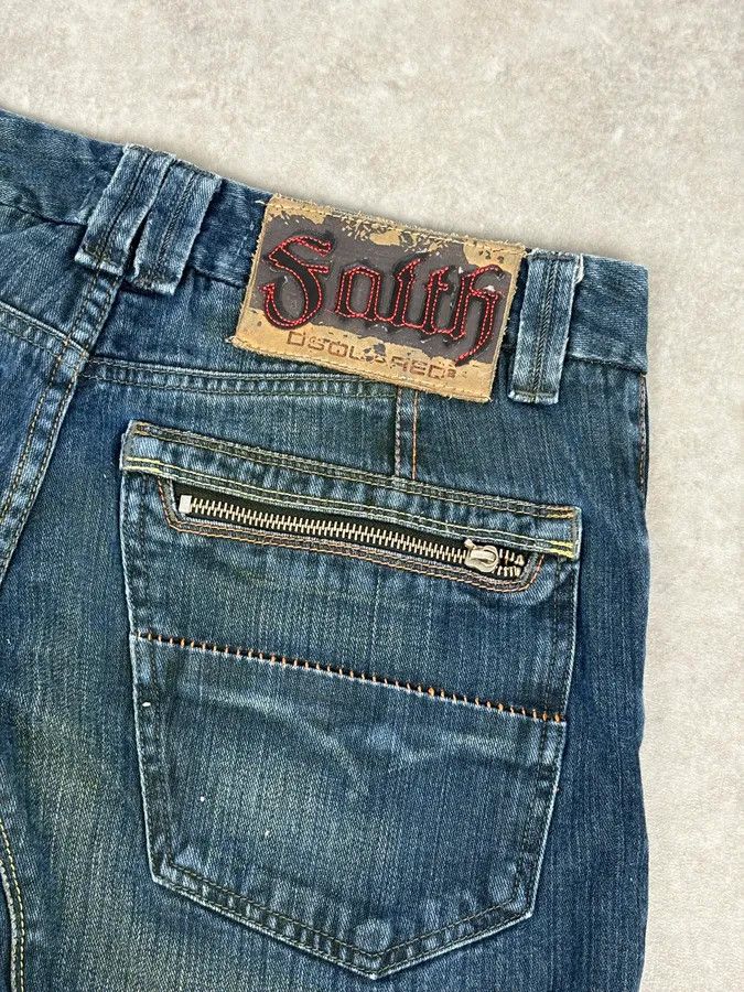 Dsquared2 2000s Dsquared2 Blue Faded Wide Denim Jeans Size US 33 - 7 Thumbnail