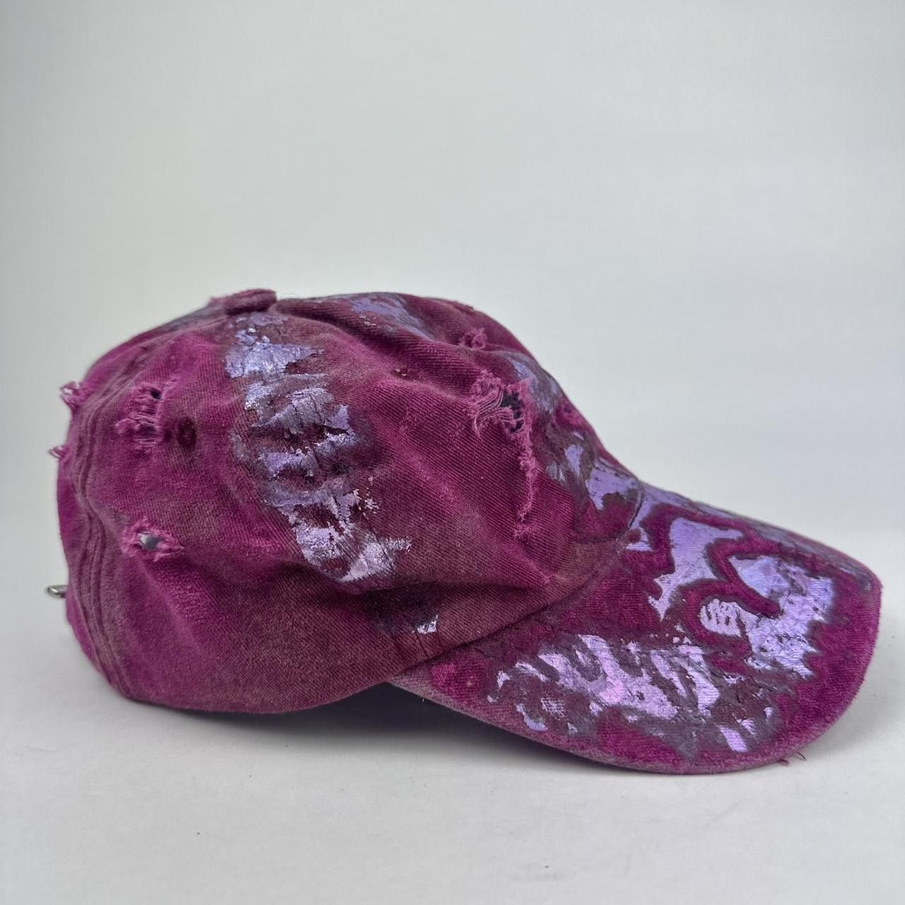 Other ASTROBOI* 'Mars' Red & Lavender Distressed Grunge Hat Size ONE SIZE - 3 Thumbnail