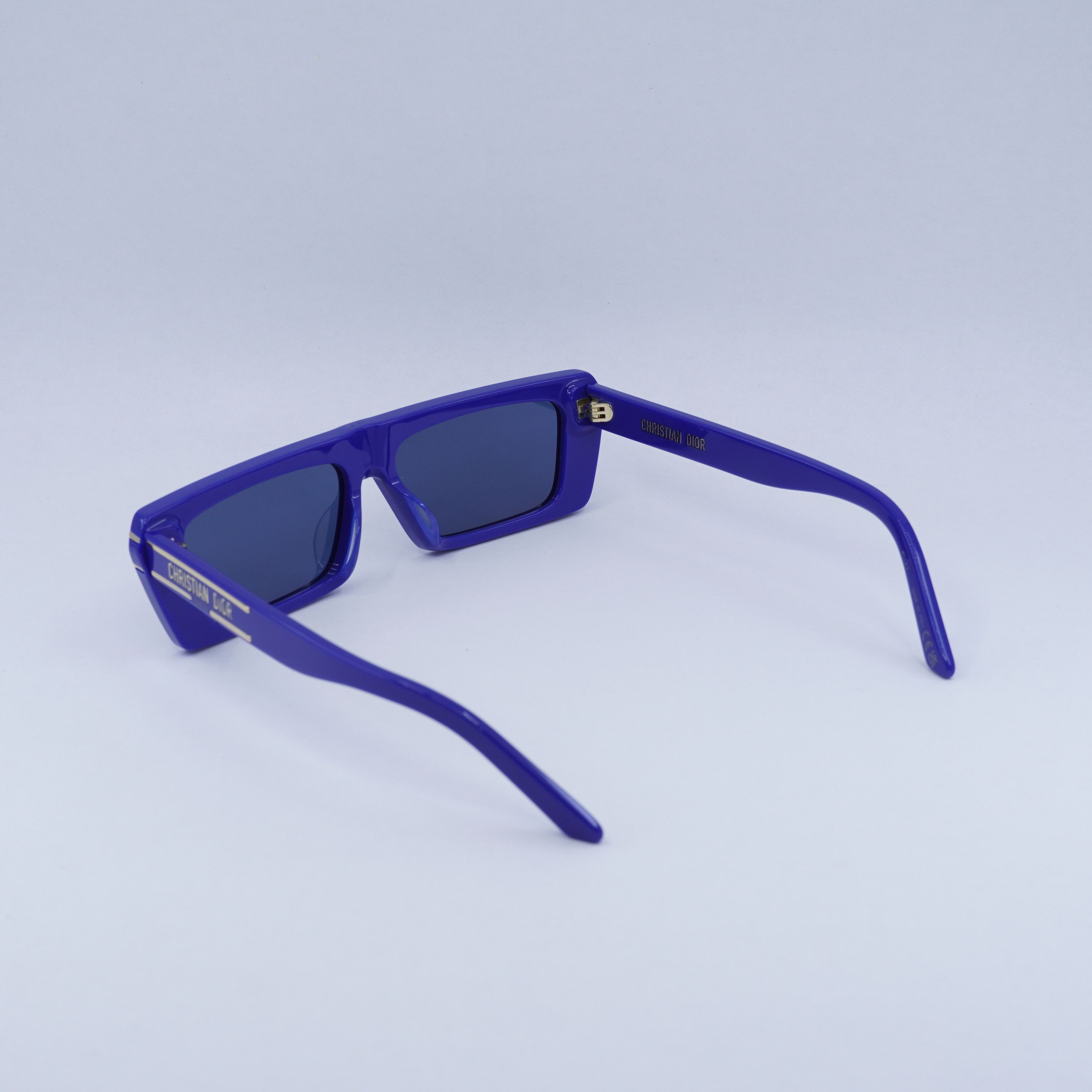 Dior Dior DIORSIGNATURE S2U 30B0 Sunglasses Solid Blue Rectangle Size ONE SIZE - 7 Thumbnail