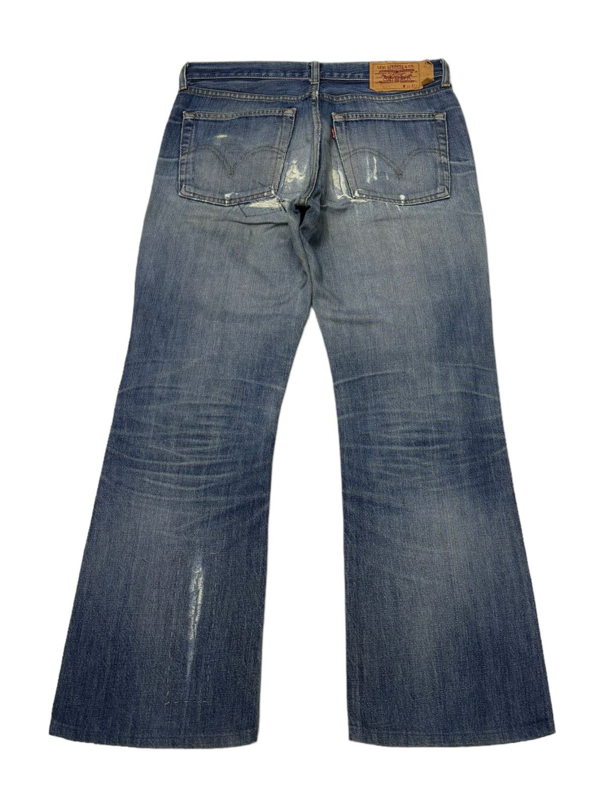 Levi's VINTAGE LEVIS 517 PATCHWORK DISTRESS FLARE JEANS Size US 32 / EU 48 - 8 Thumbnail