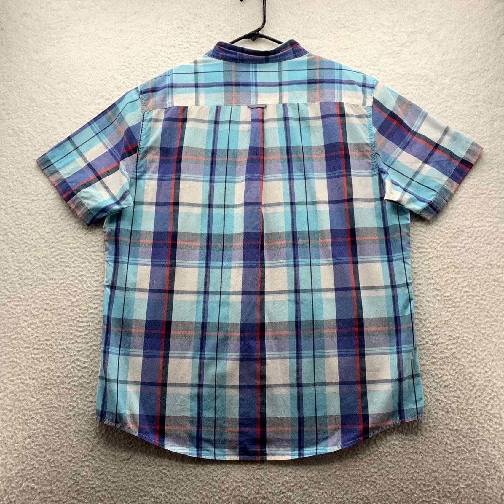 Chaps Keywords: "Chaps," "Shirt," "Easy Care," "Mens," "XL," "Blue," "White Plaid," "Casual," "Comfort," "Dad," "Preppy" - all highly relevant to the item Size US XL / EU 56 / 4 - 5 Thumbnail