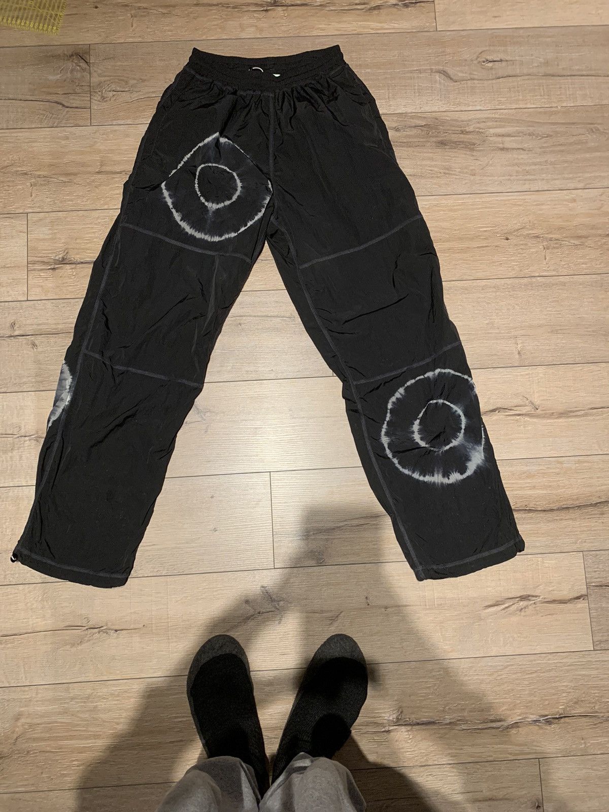 image of Aries Tie-Dye Windcheater Pants in Black, Men's (Size 31)
