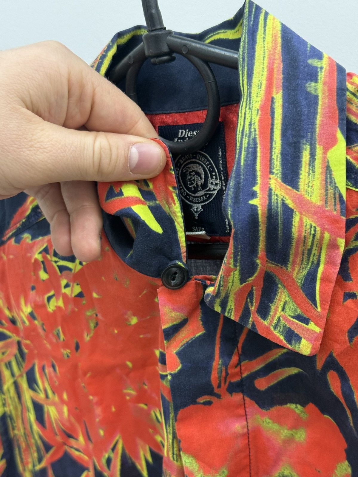 Diesel Diesel Thermal Bamboo Flower Button Shirt Size US M / EU 48-50 / 2 - 5 Thumbnail