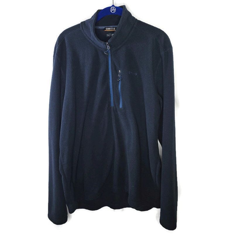 Orvis Men's Orvis Blue Navy 1/4 Zip Fleece Pullover Size Large Size US L / EU 52-54 / 3 - 1 Thumbnail