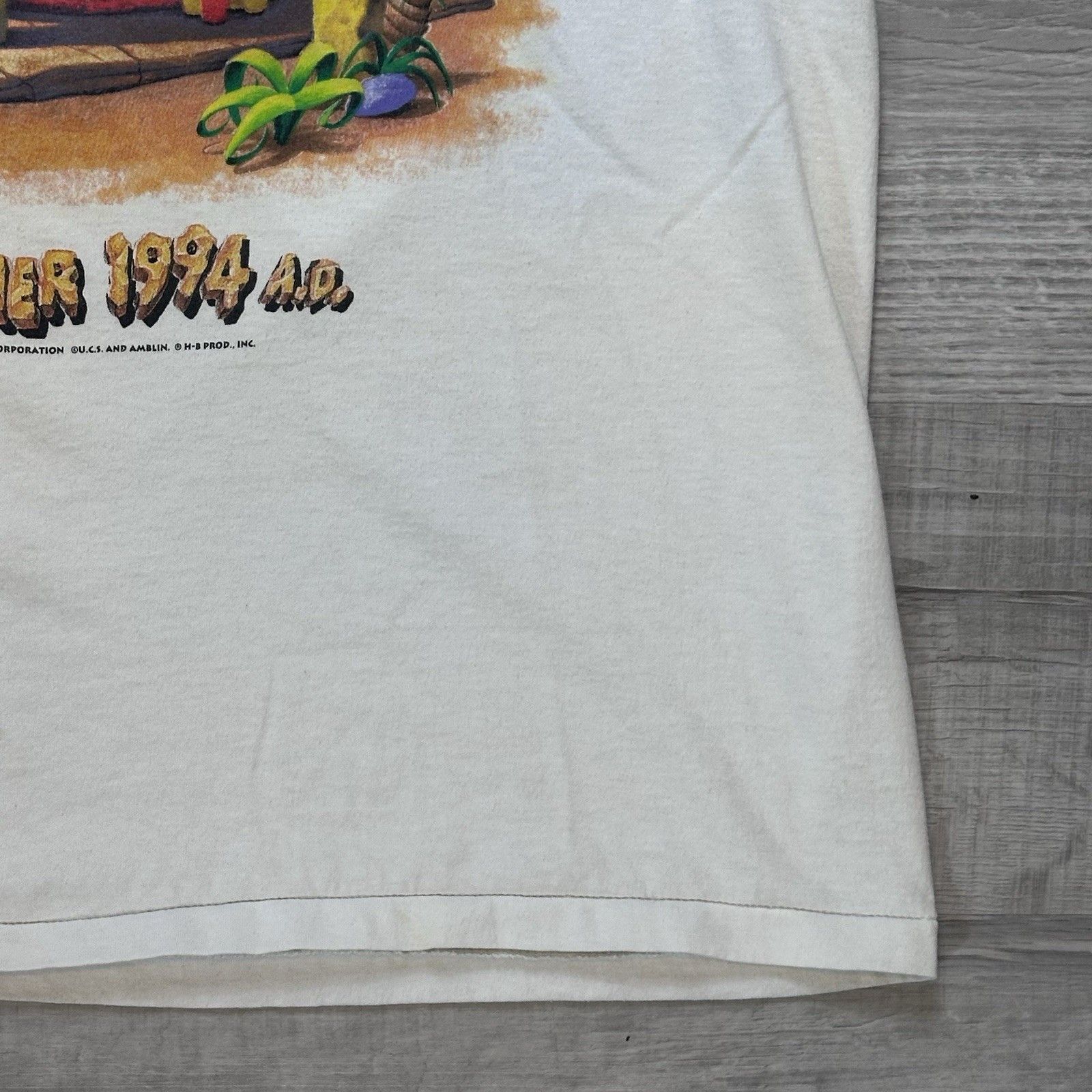 Vintage 1994 The Flintstone RocDonald's McDonalds Movie Promo Tee XL Size US XL / EU 56 / 4 - 3 Thumbnail