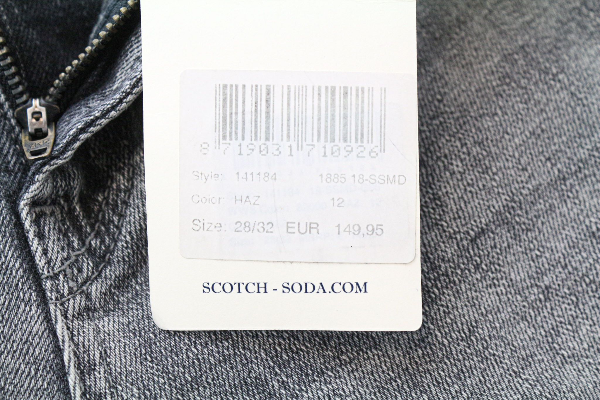 Scotch & Soda SKIM X W28/L32 Grey Skinny Ripped Stretch Jeans 74743 Size 28" / US 6 / IT 42 - 5 Thumbnail