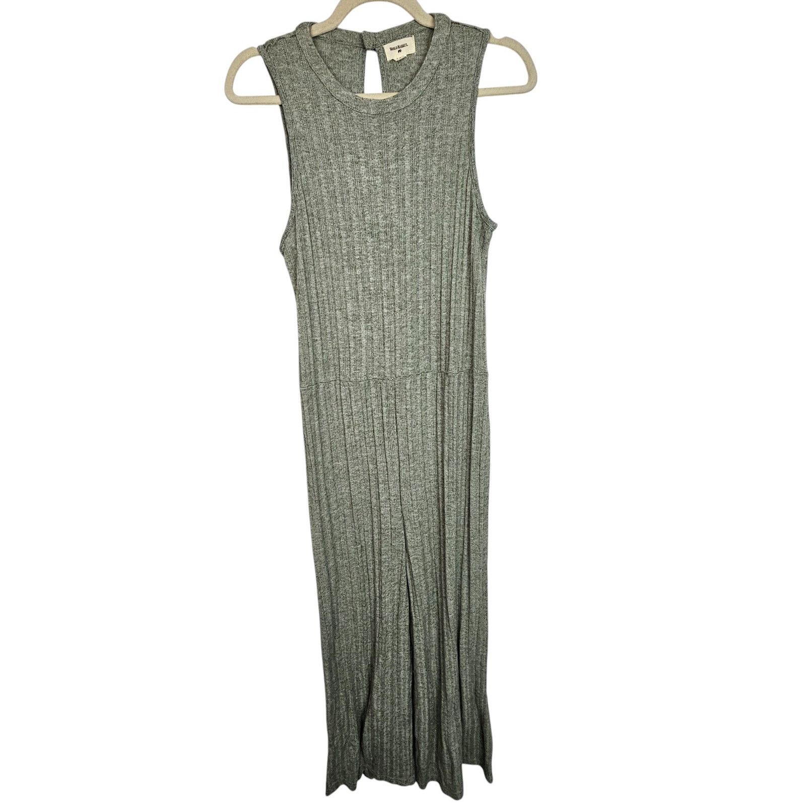 Market World Market Womens Ribbed Wide Leg Jumpsuit Size L/XL Boho Size L / US 10 / IT 46 - 1 Thumbnail