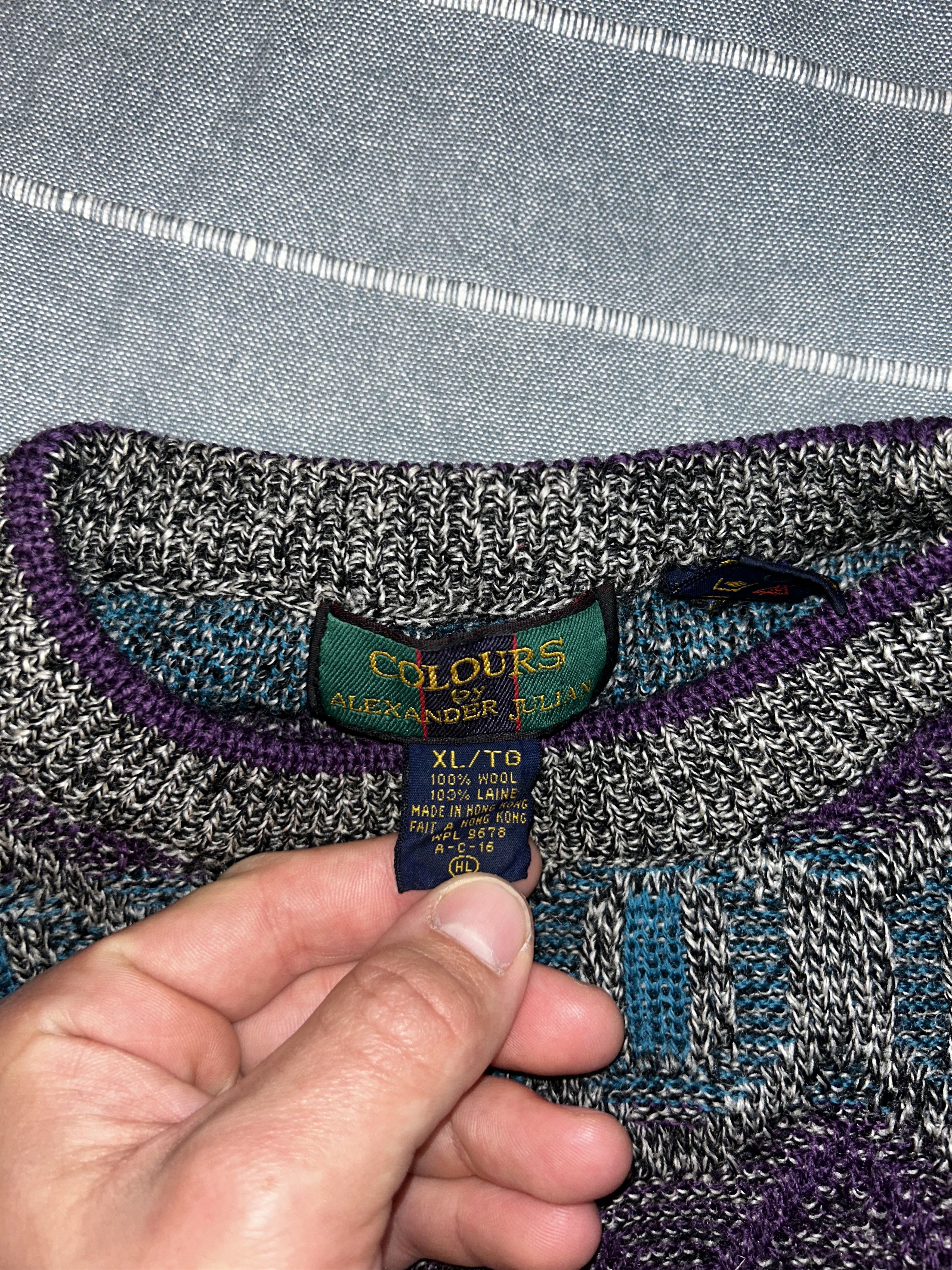 Colours × Vintage Vintage Colours Knit Sweater Size US XL / EU 56 / 4 - 2 Thumbnail