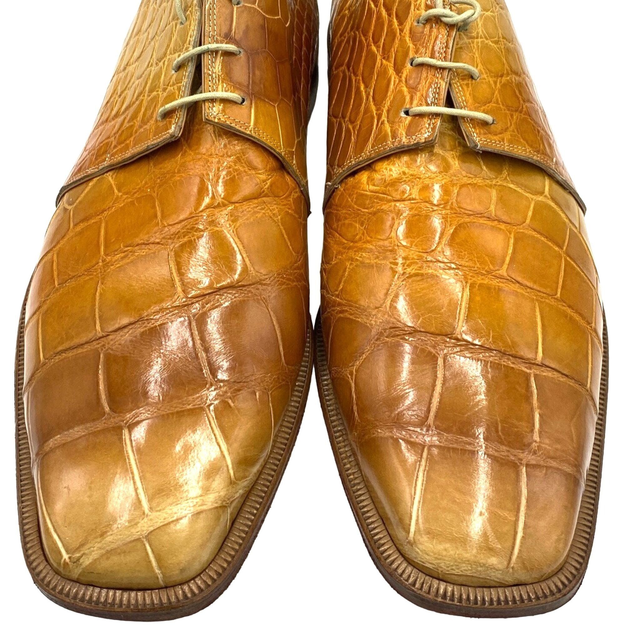Mauri Vintage Mauri Exotic Full Alligator Men 14 Italian Tan Brown Size US 14 / EU 47 - 2 Thumbnail