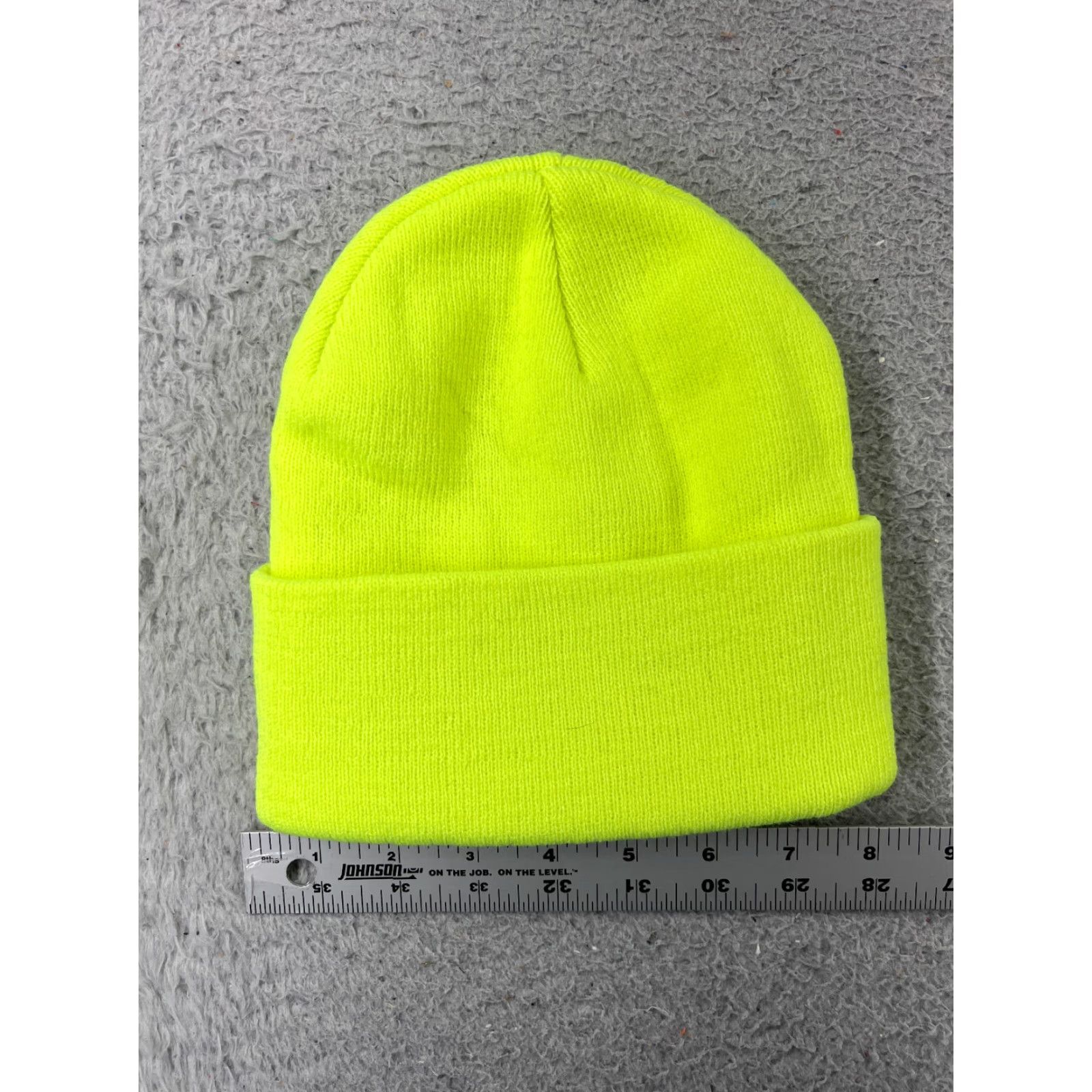 Vintage Berne Apparel Beanie Toque Adult One Size Neon Yellow Knit Acrylic Camp Fish Ski Hat Unisex Adults Mens Womens Boys Girls Size ONE SIZE - 3 Thumbnail