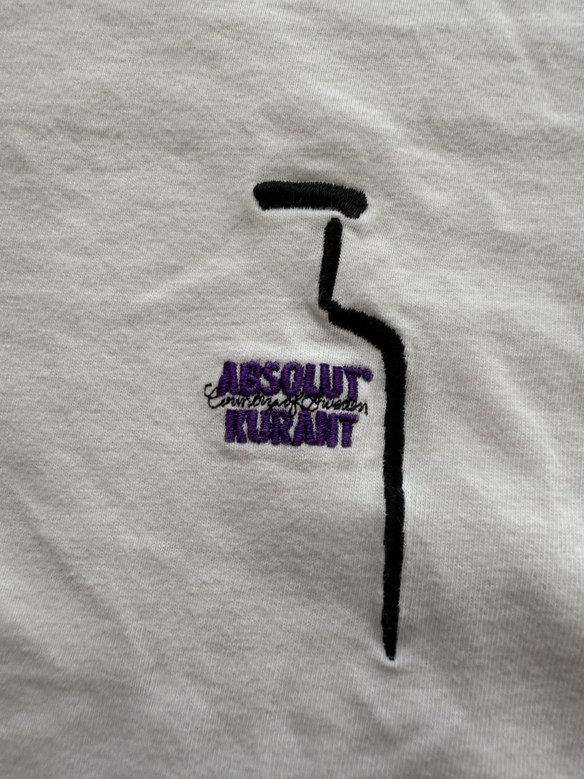 Vintage Vintage 90s Absolut Kurant Embroidered Promo Graphic Tee Size US XL / EU 56 / 4 - 5 Thumbnail