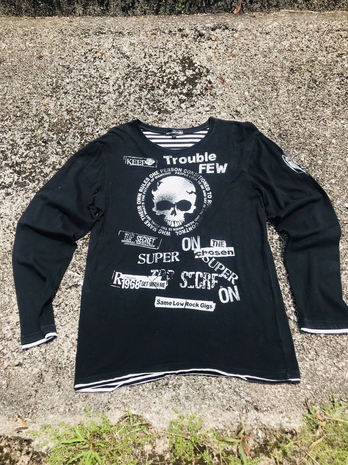 Seditionaries × Vintage Y2k skull & Cross longsleeve Tshirt Size US L / EU 52-54 / 3 - 1 Thumbnail