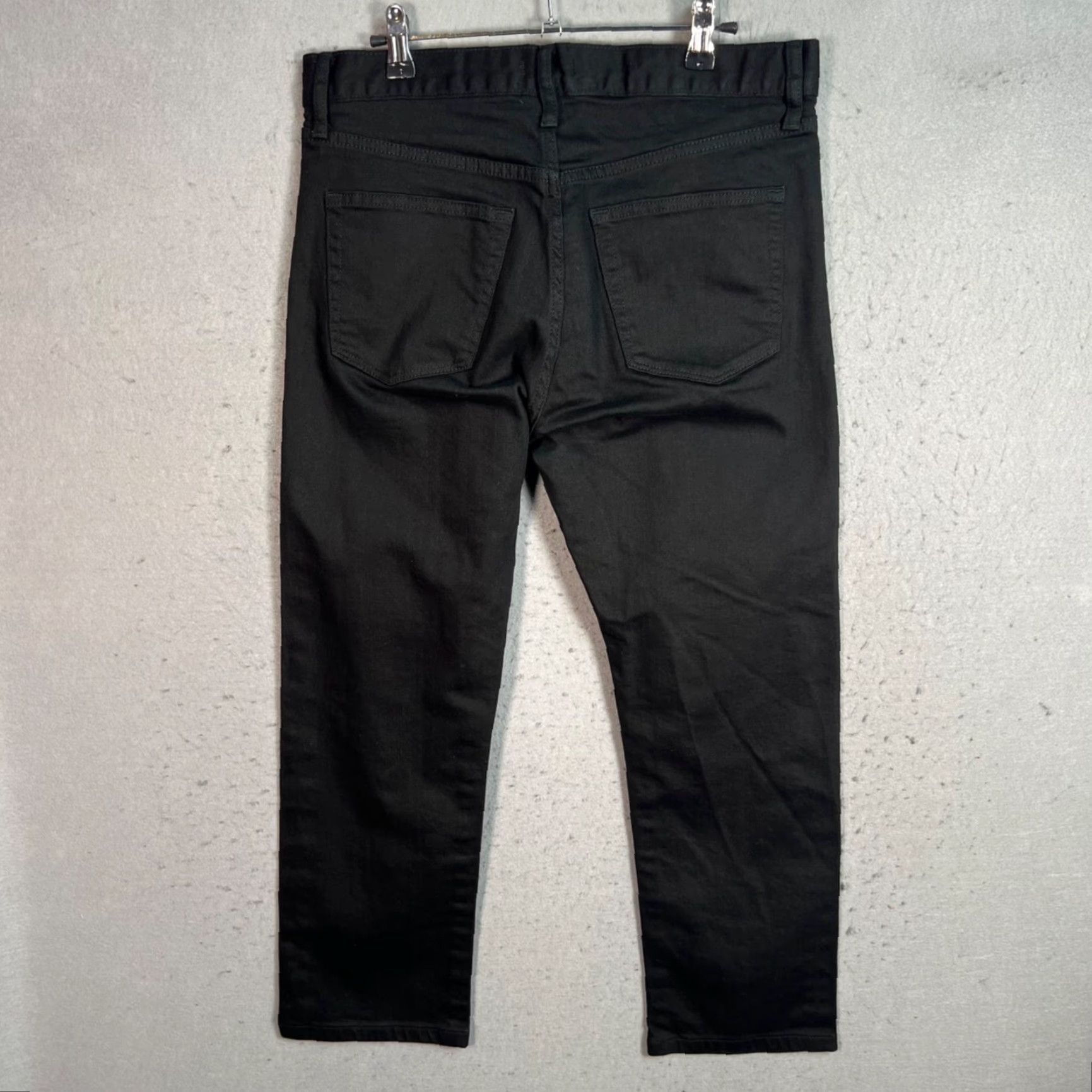 Uniqlo Uniqlo Mens Jeans Slim Stretch Black Cotton Denim 31 x 32 5-Pocket Inseam 25 Regular Size US 31 - 2 Thumbnail