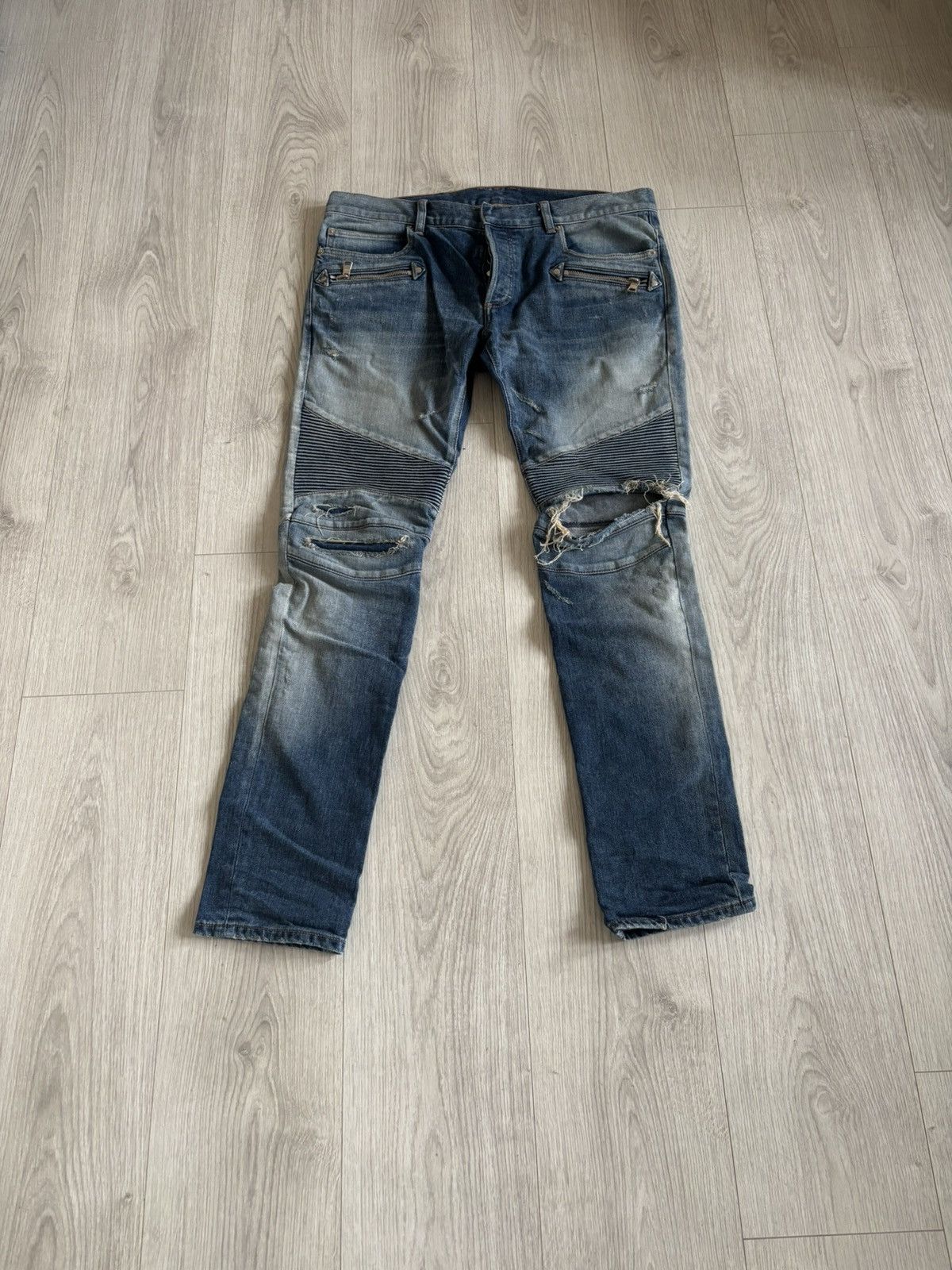 Balmain Balmain biker jeans. Size US 34 / EU 50 - 1 Thumbnail