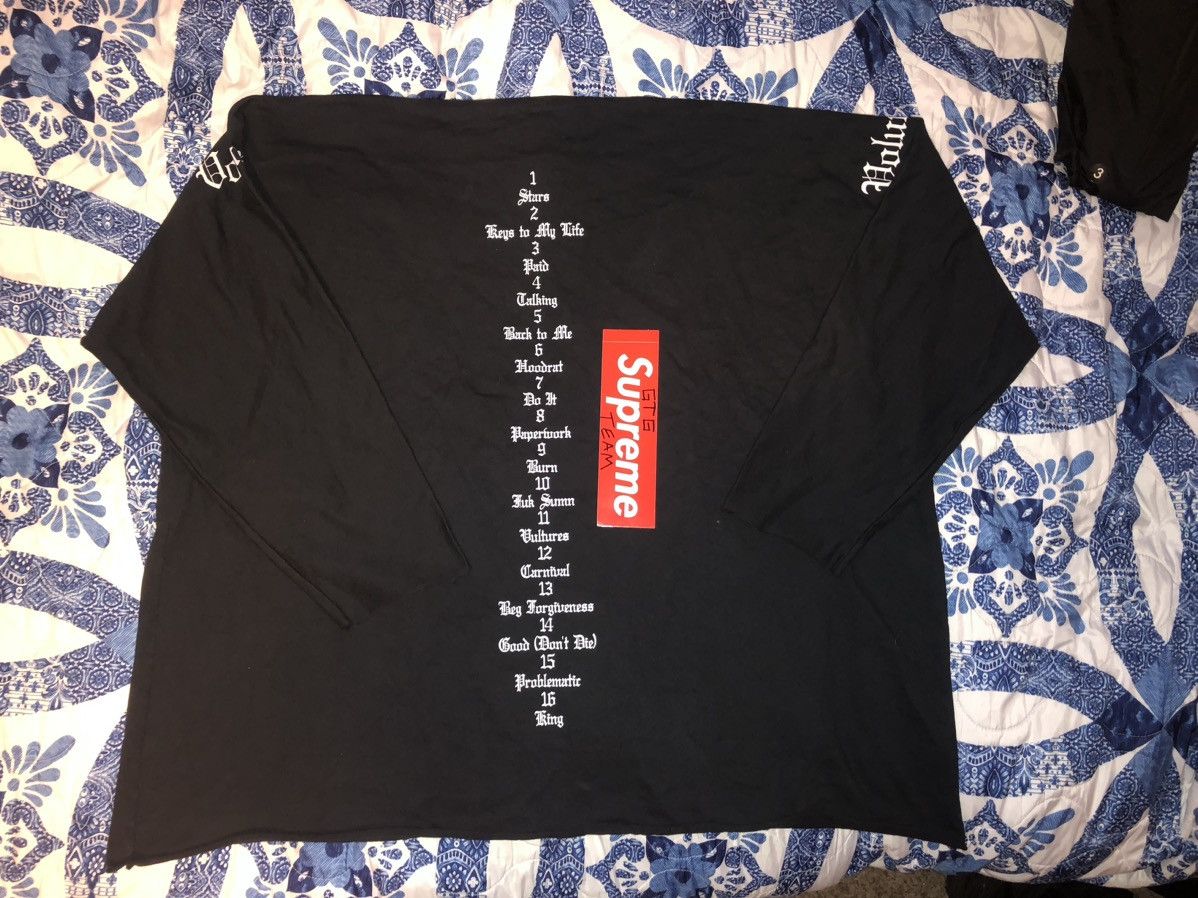 Yeezy Yeezy Vultures Album Track List Tee Size US XL / EU 56 / 4 - 3 Thumbnail